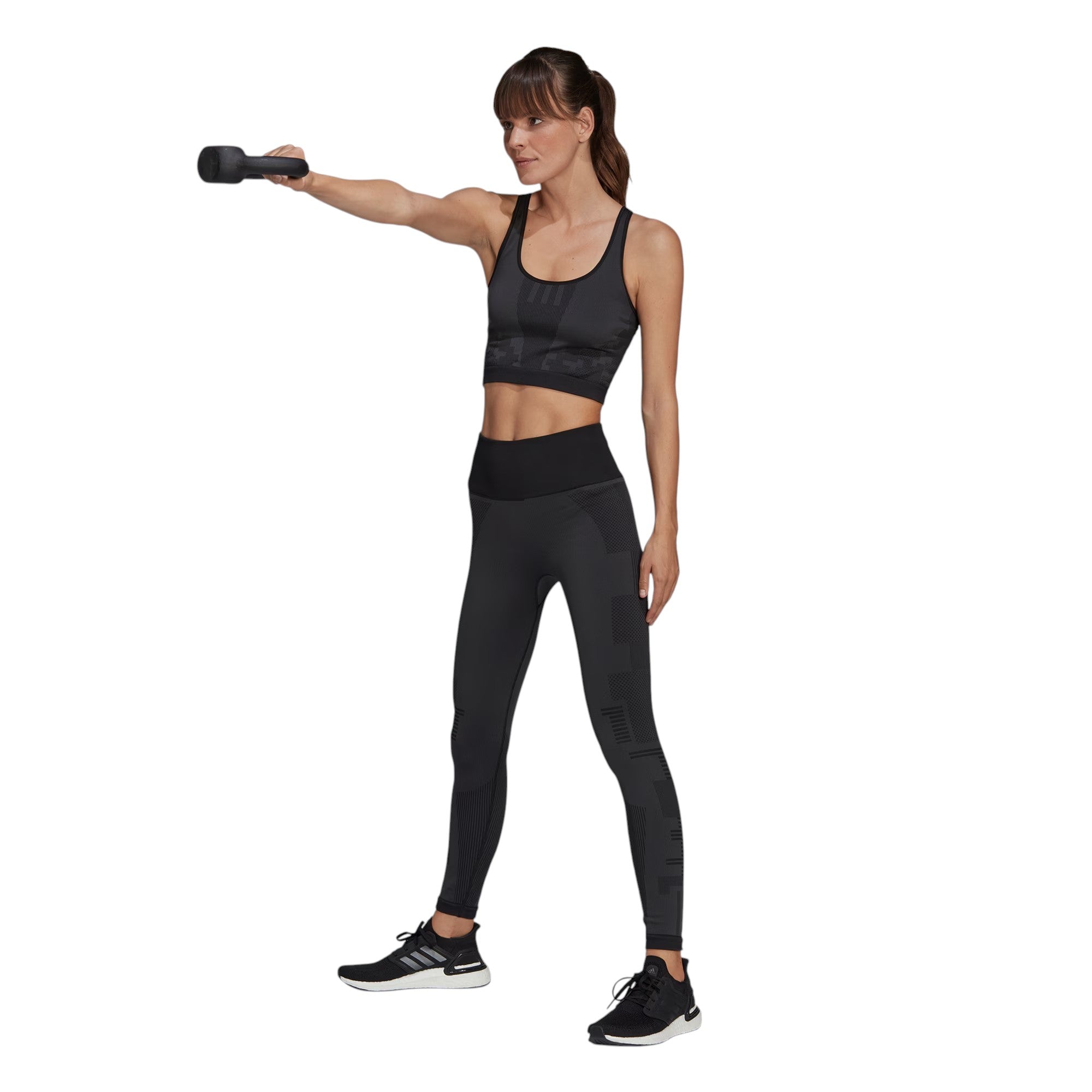 adidas x Karlie Kloss Seamless Knit Layered Vest Top - Grey