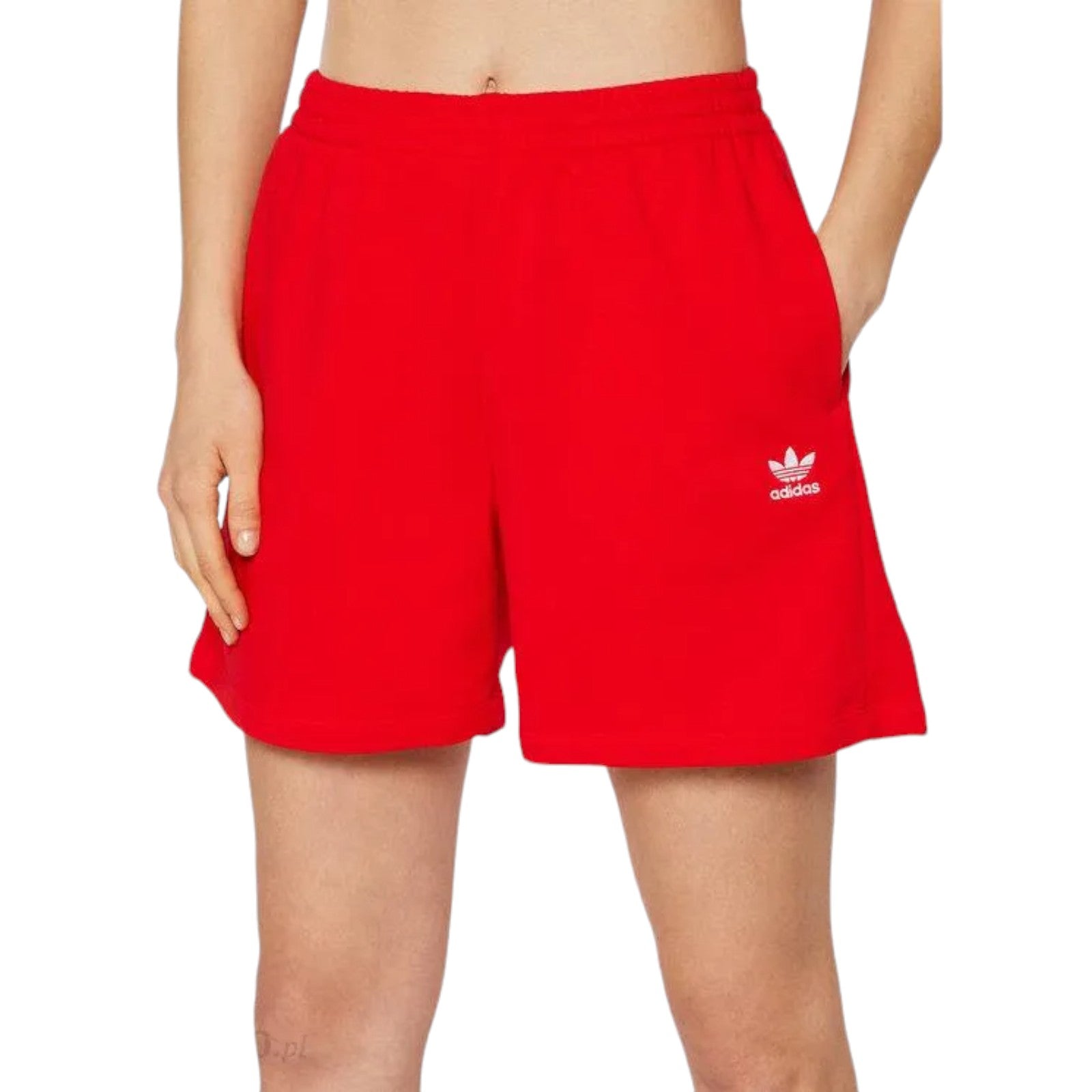 adidas Originals Womens Adicolor Essentials French Terry Shorts Red