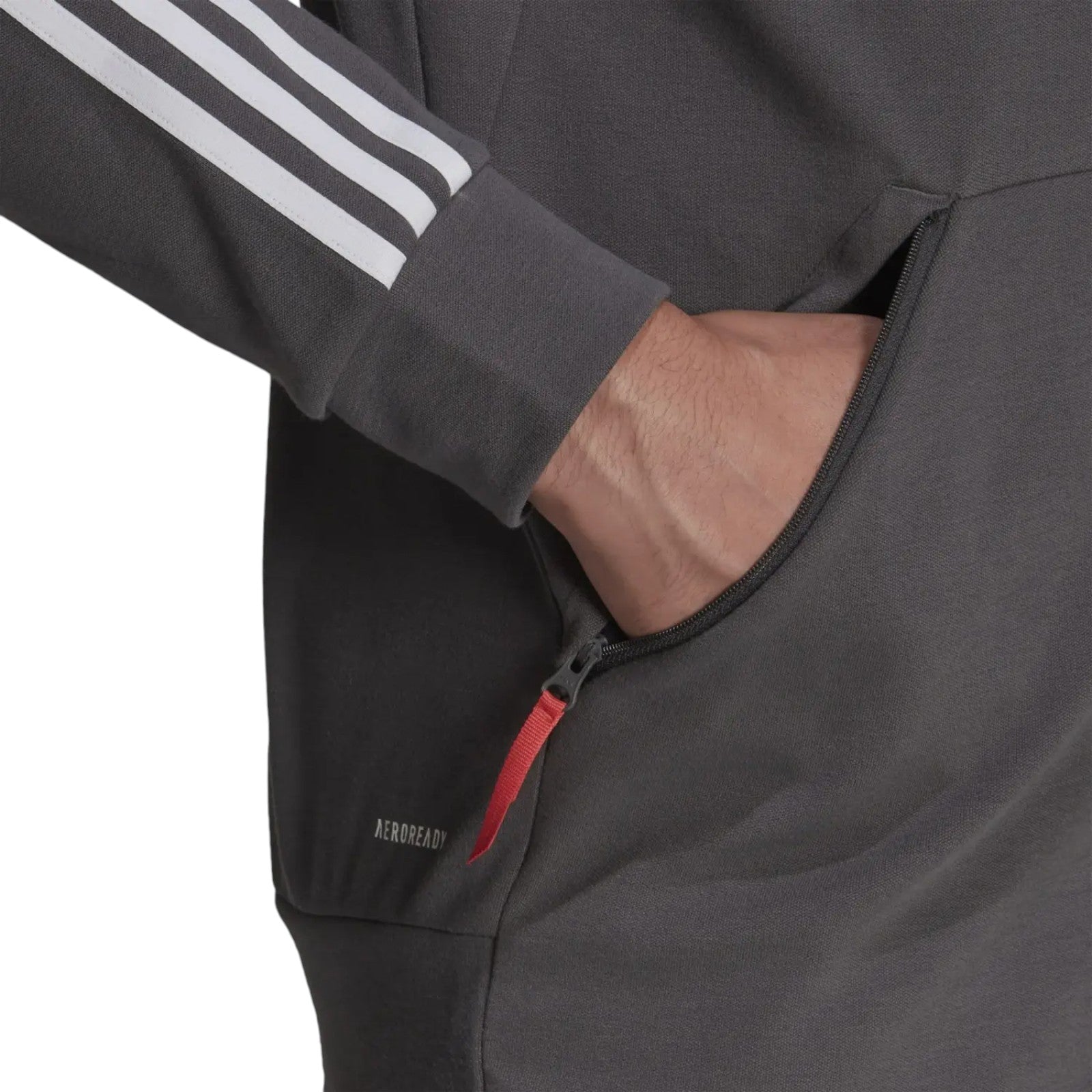 adidas Aeroready Motion Sport Full Zip Hoodie - Grey
