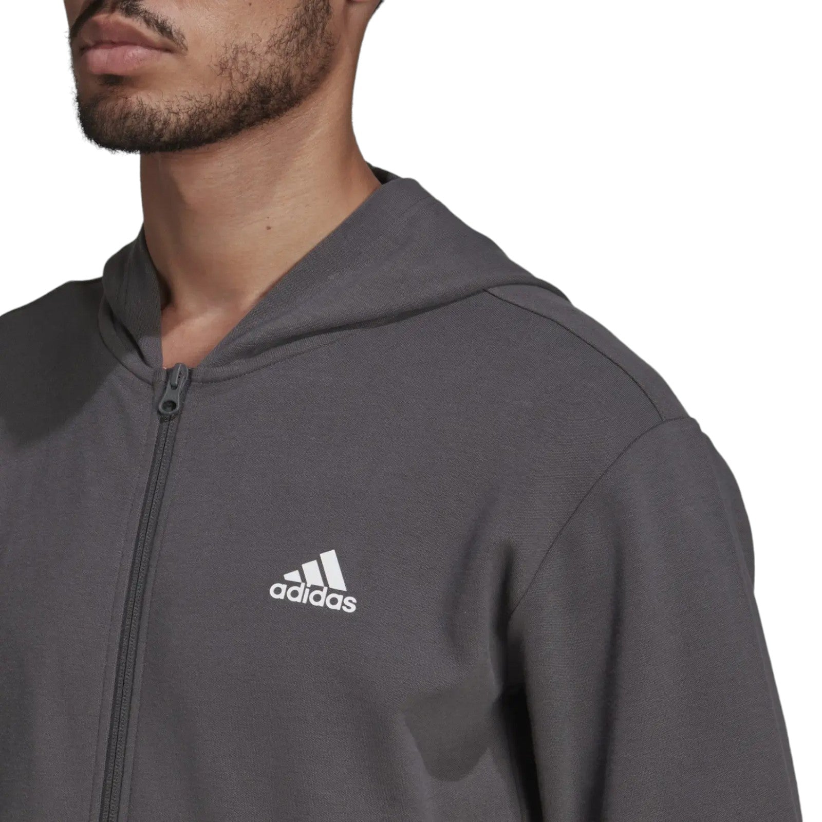 adidas Aeroready Motion Sport Full Zip Hoodie - Grey