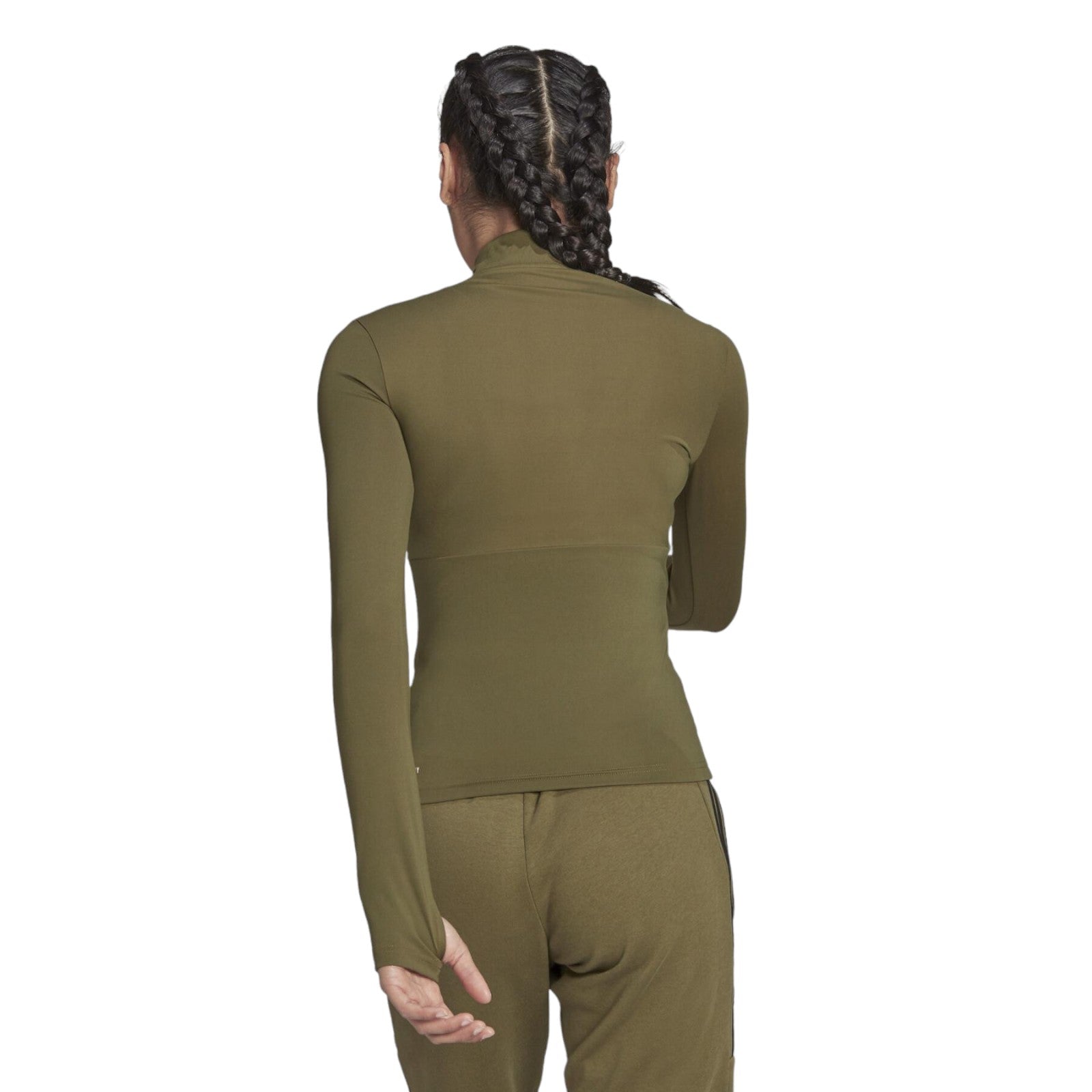 adidas Womens Hyperglam Quarter-Zip Tee - Green