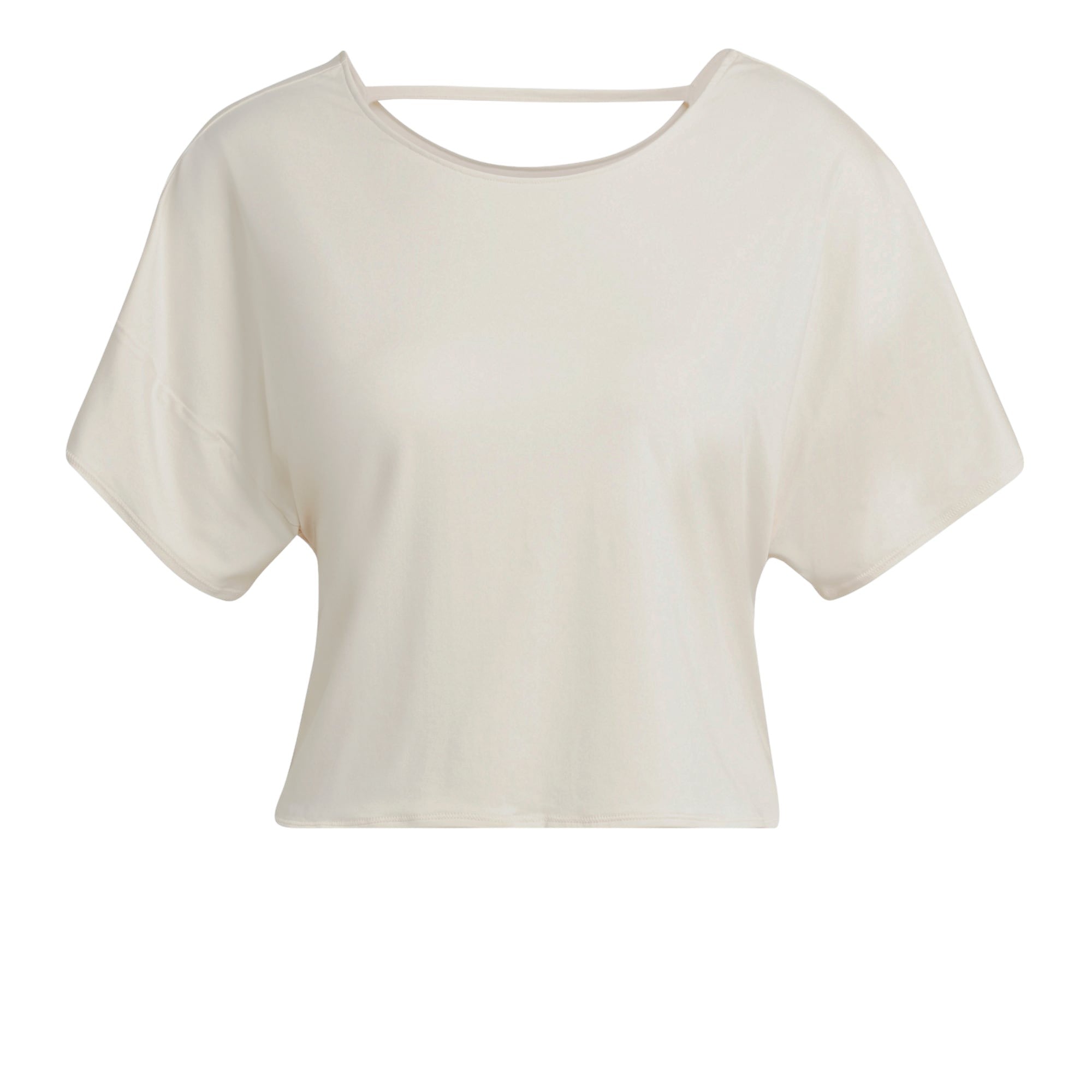 adidas Womens Studio Backless Tee - Beige