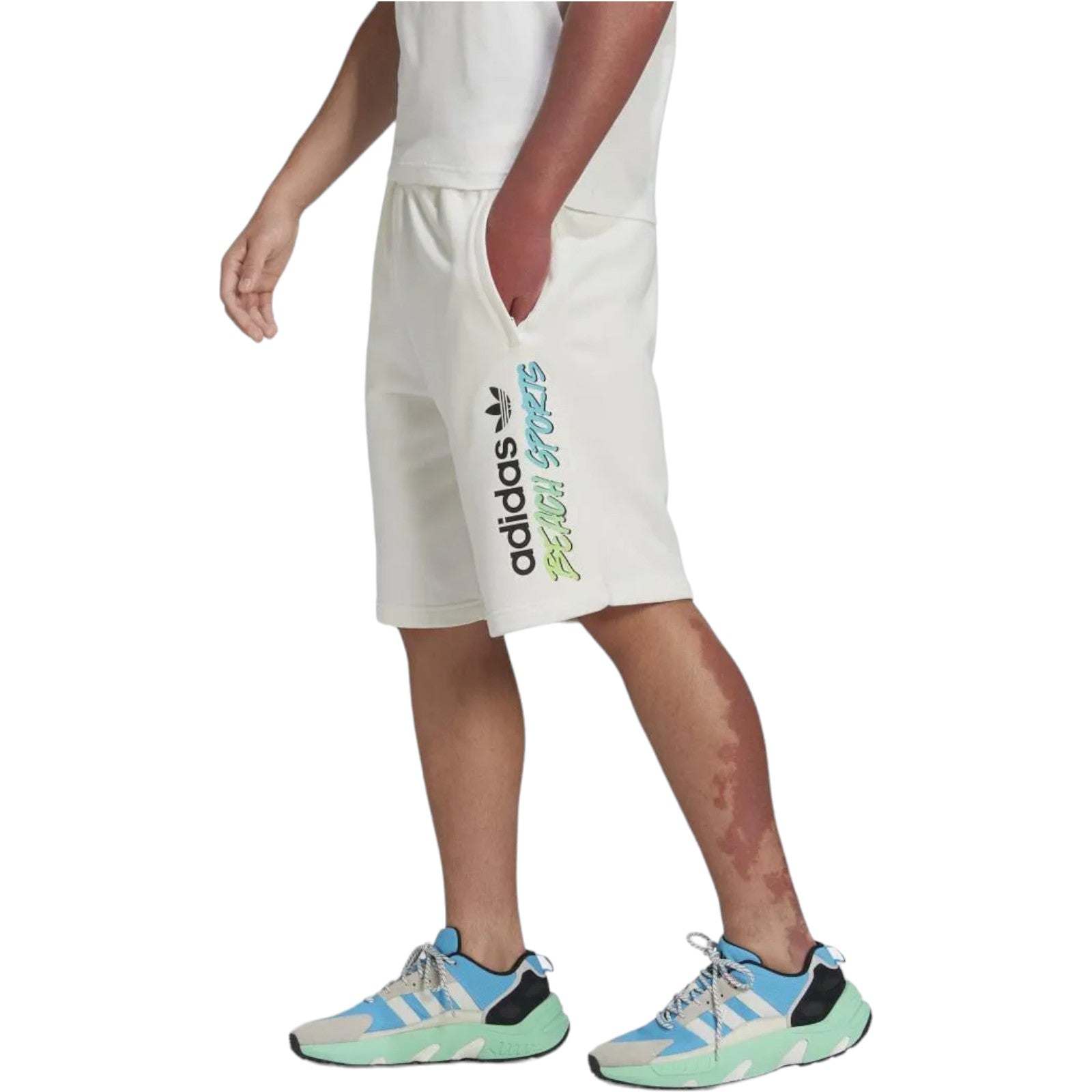 adidas Originals Graphics Stoked Fish Fleece Shorts - White