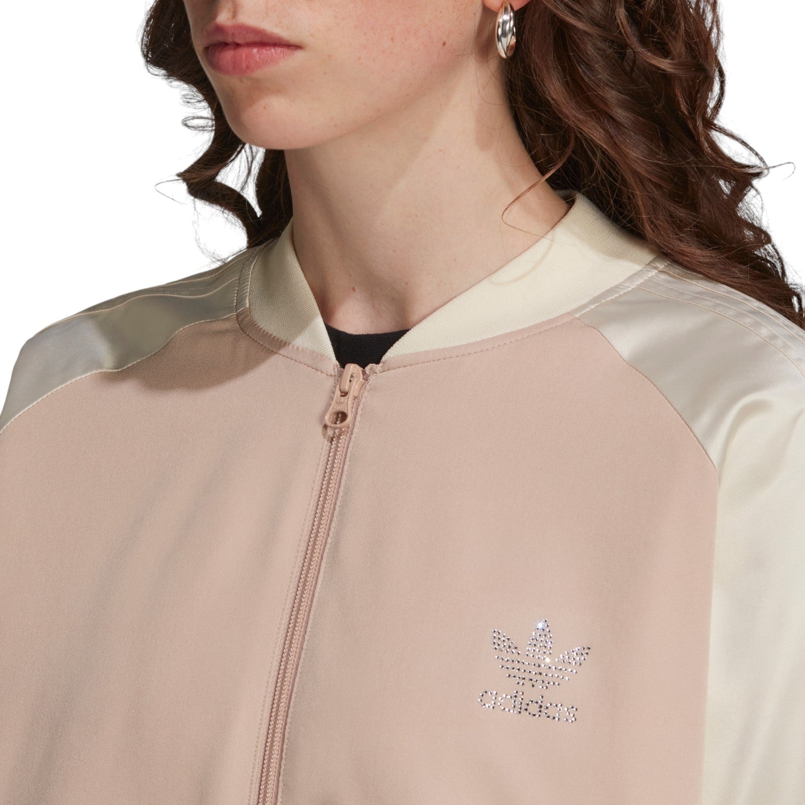 adidas Originals Womens 2000 Luxe Bomber Jacket - Ash Pearl