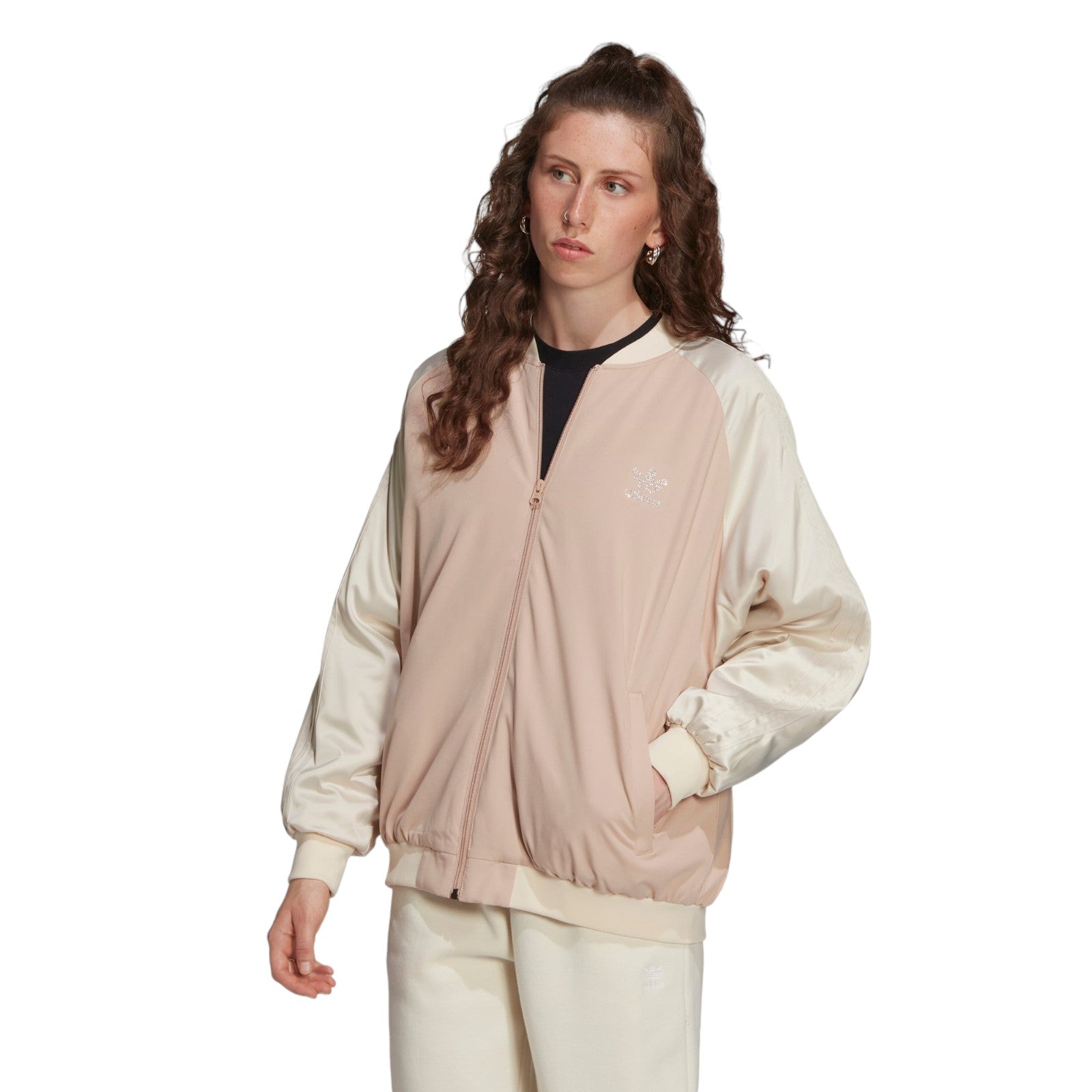 adidas Originals Womens 2000 Luxe Bomber Jacket - Ash Pearl