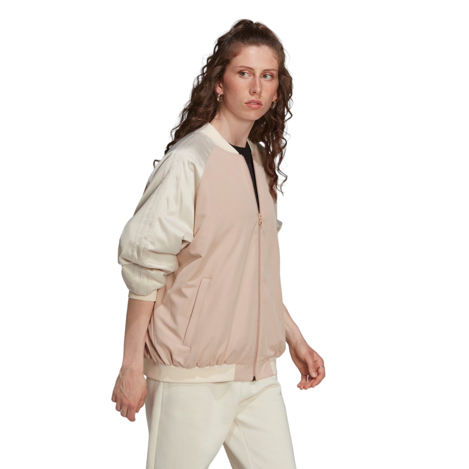 adidas Originals Womens 2000 Luxe Bomber Jacket - Ash Pearl