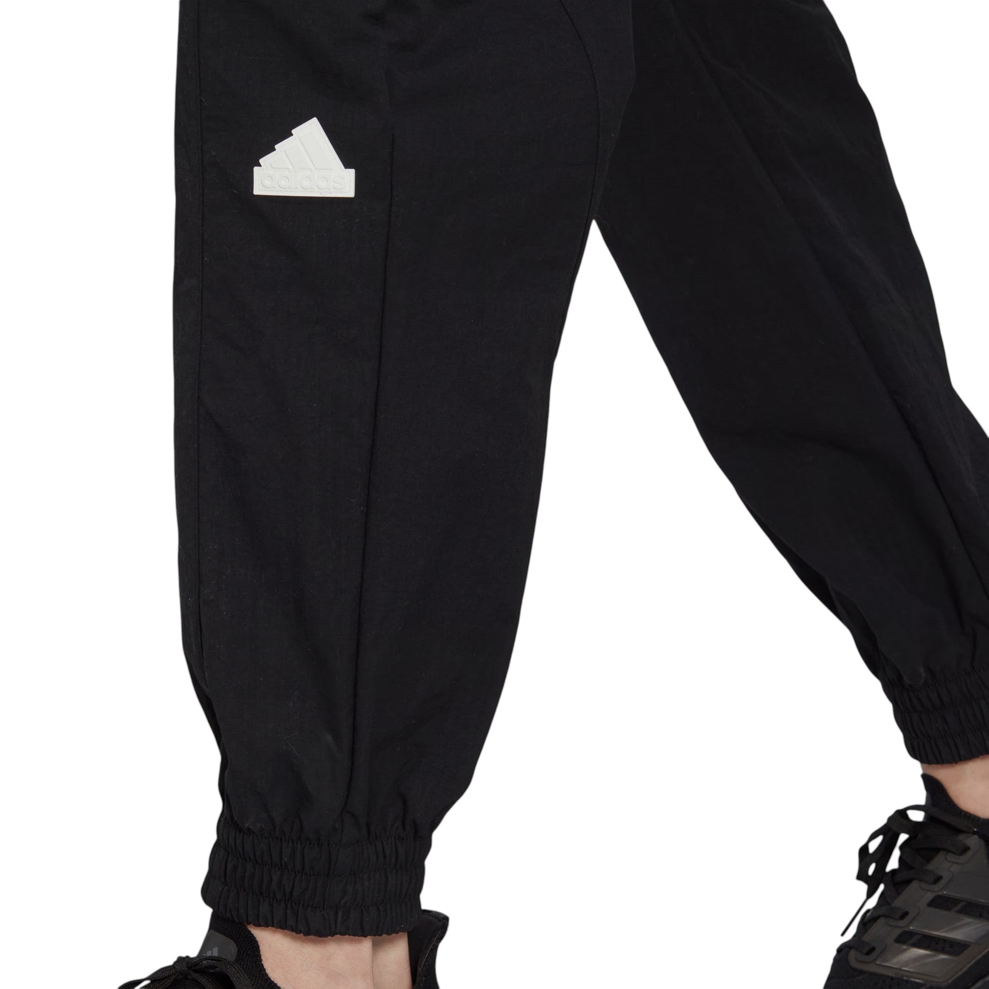 adidas Men's Cargo Track Pants Nylon Joggers - Black
