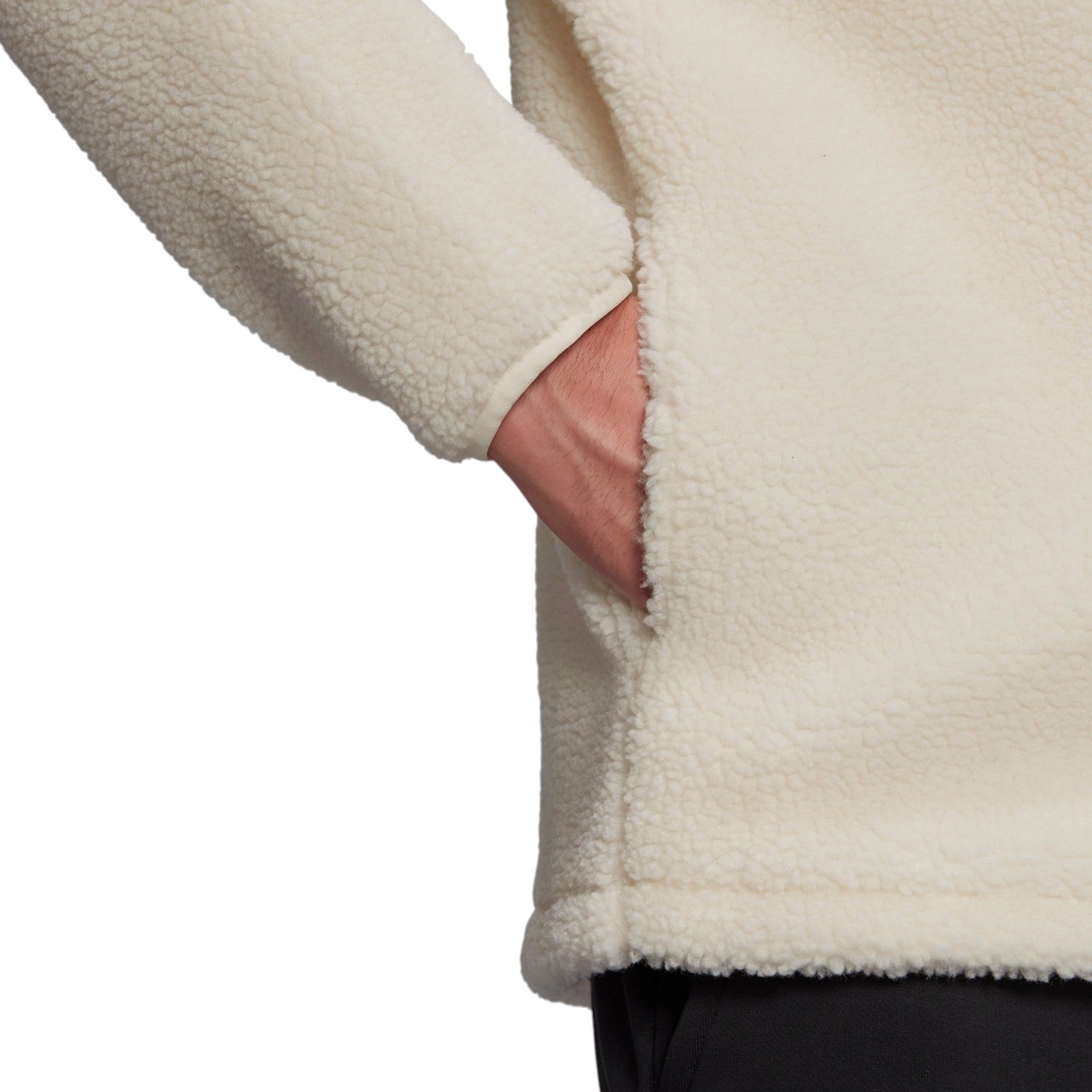 adidas Winter Jacket Colorblock Splicing Fleece - White