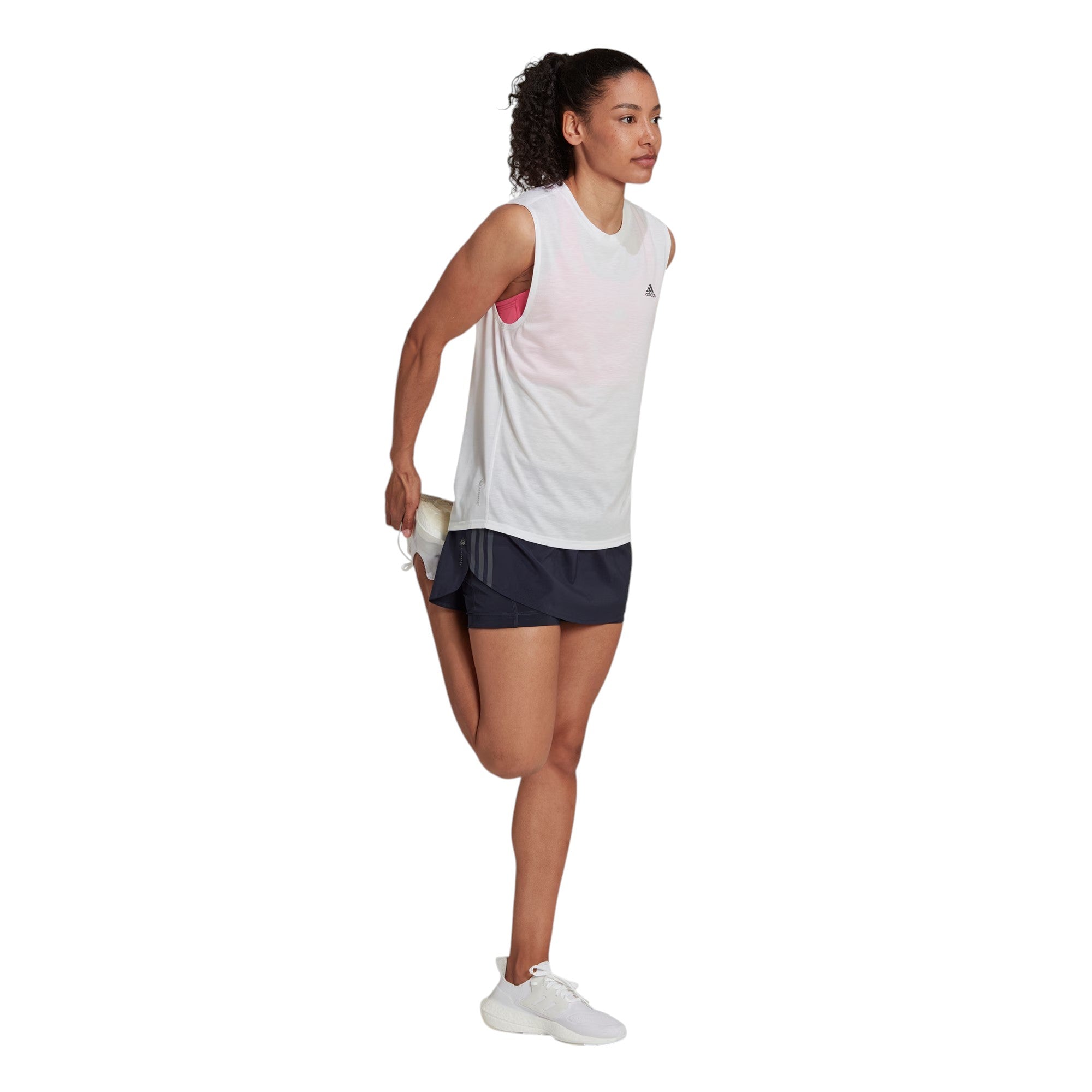 adidas Womens Run Icons 3-Stripes Running Skort - Blue
