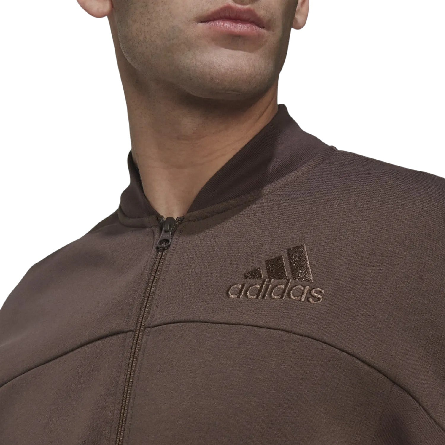 adidas Studio Lounge Fleece Track Top - Brown