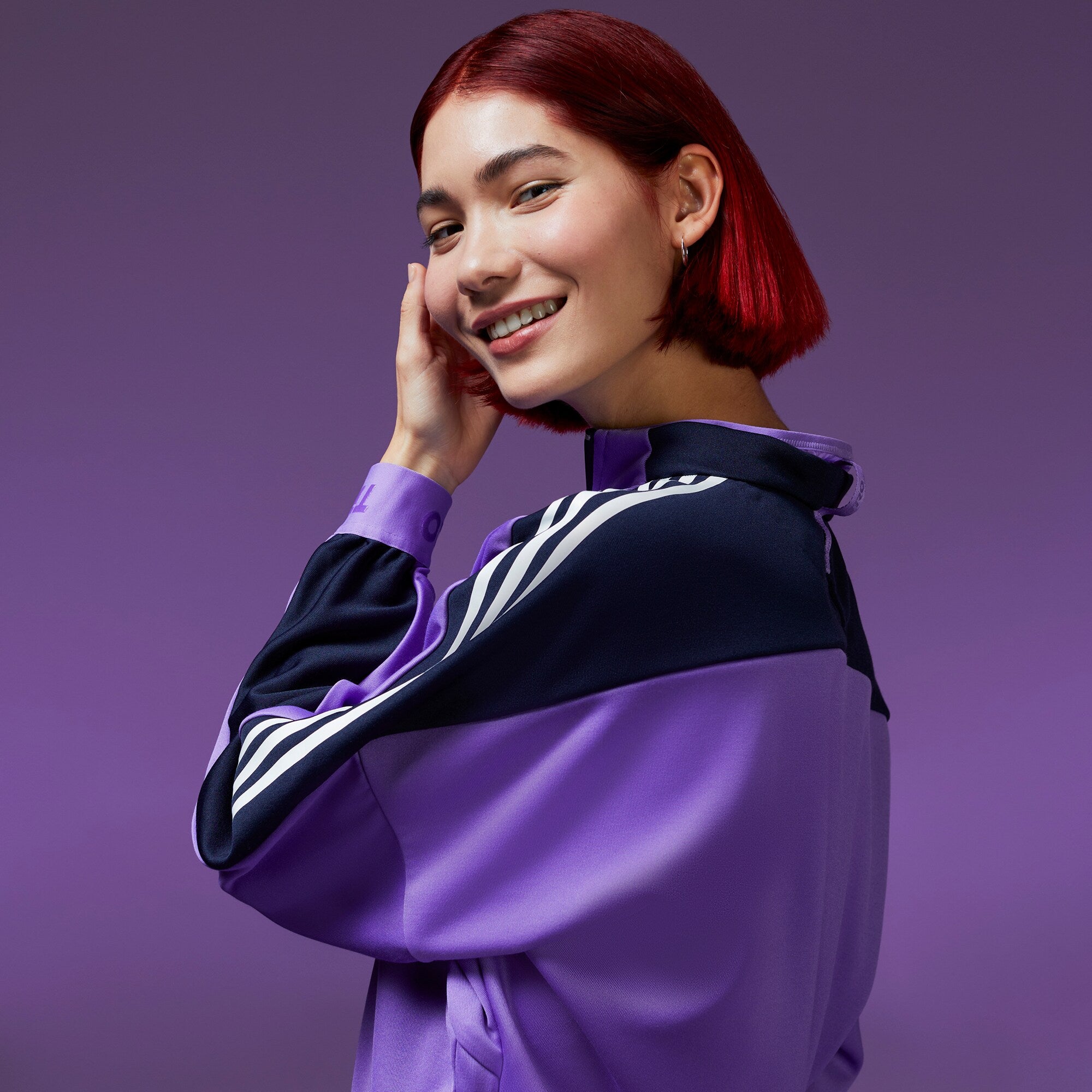 adidas Womens Tiro Suit-Up Advanced Track Top - Purple