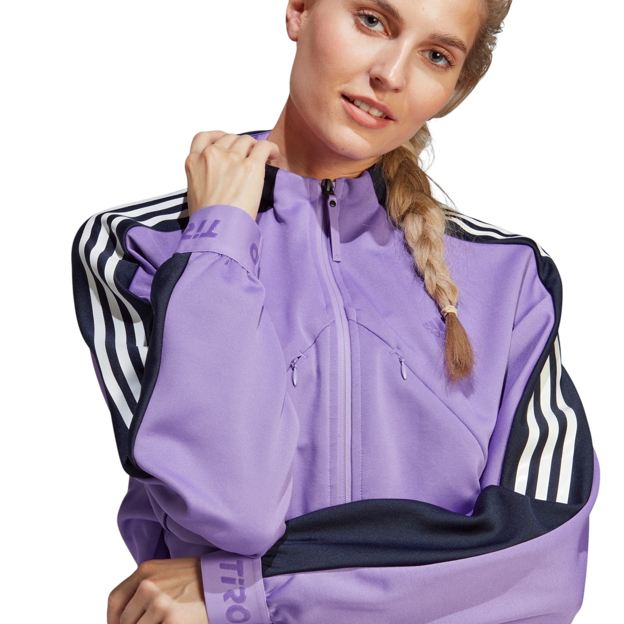 adidas Womens Tiro Suit-Up Advanced Track Top - Purple