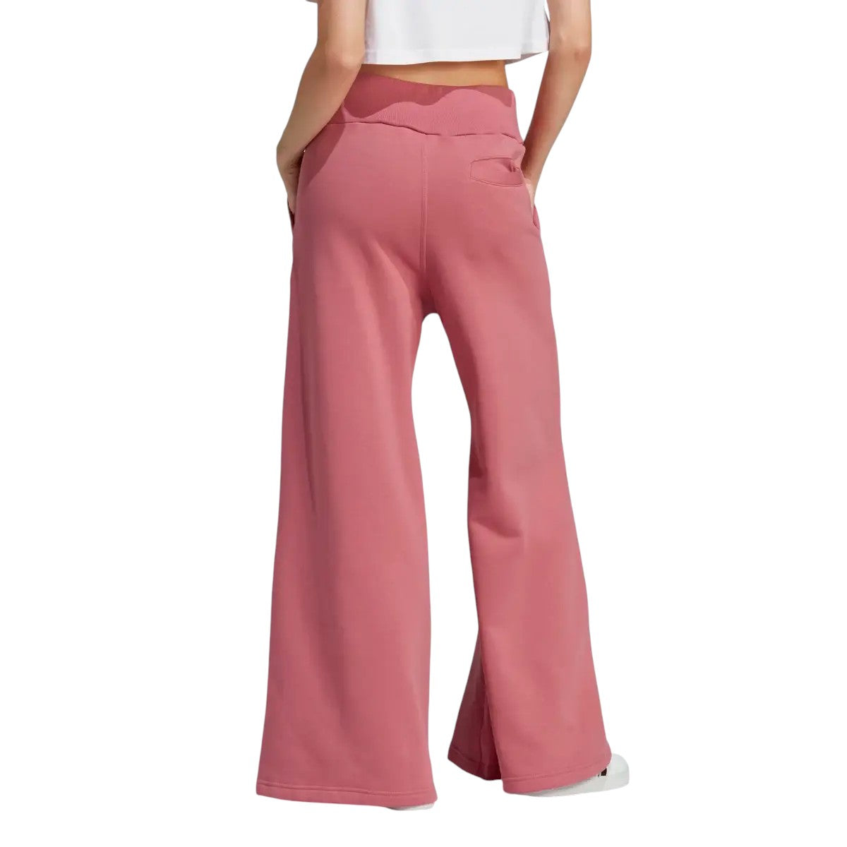 adidas Womens Lounge Fleece Wide Joggers - Pink