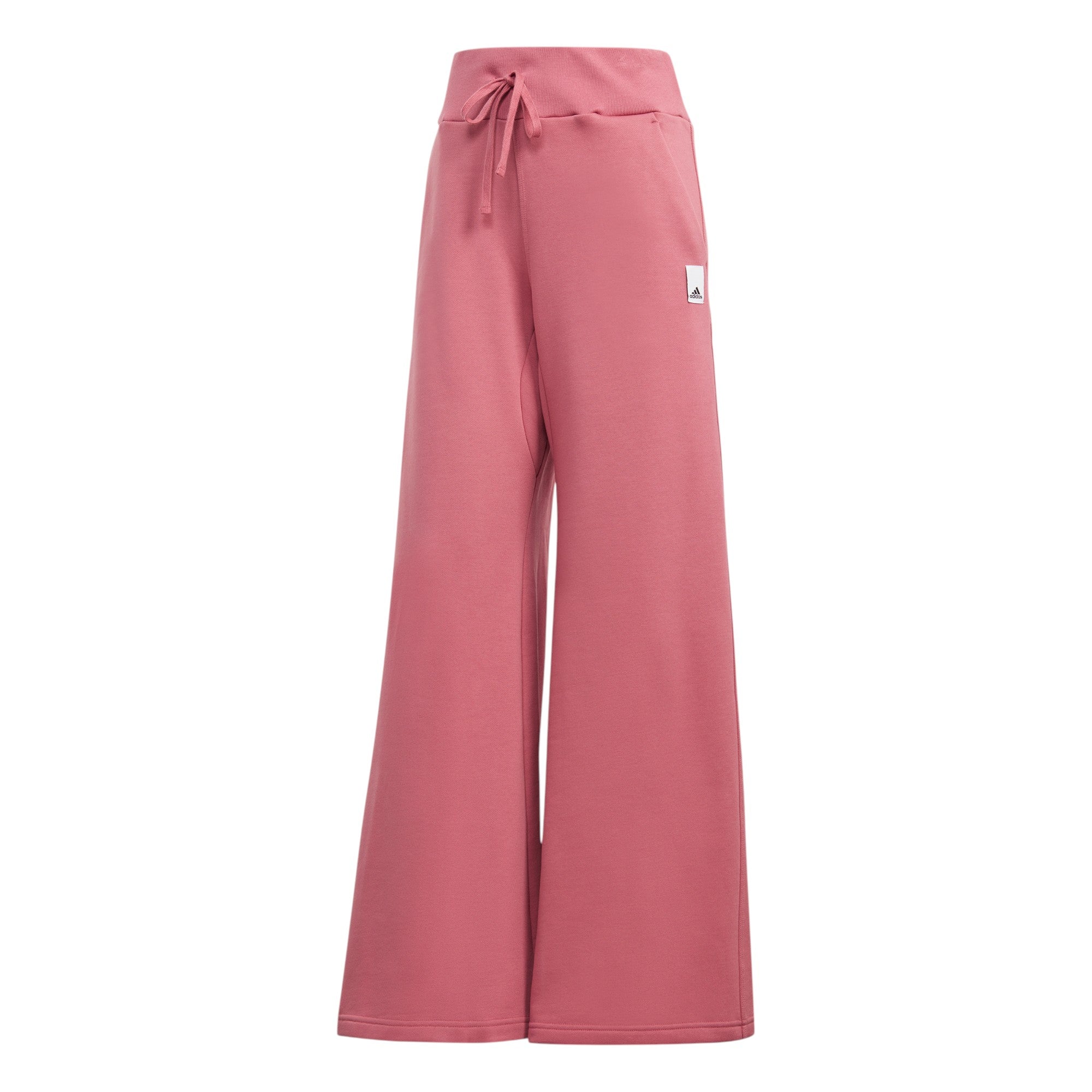 adidas Womens Lounge Fleece Wide Joggers - Pink