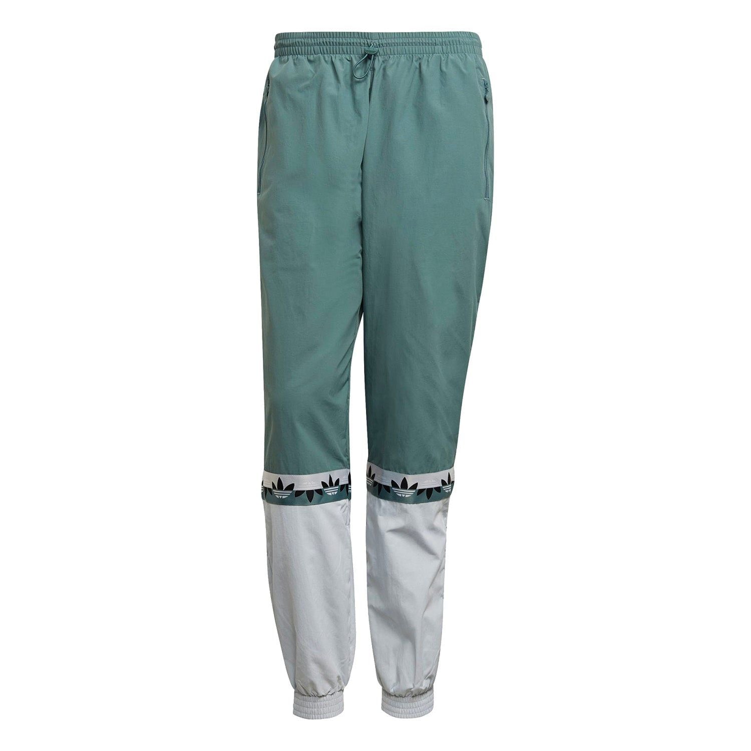 adidas Originals Adicolor Sliced Trefoil Joggers - Hazy Emerald / Halo Blue - ViaductClothing - -