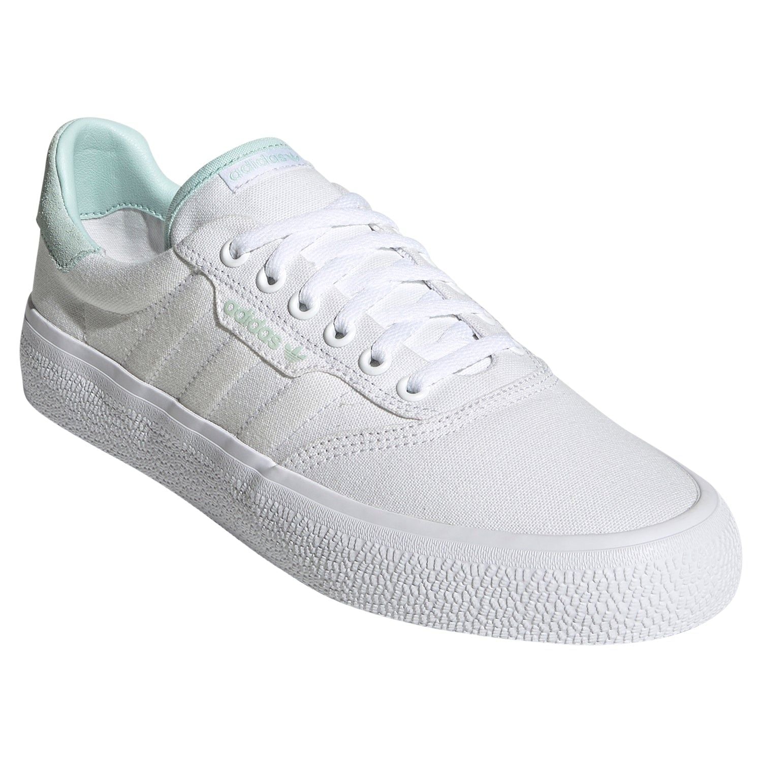 adidas Originals Unisex 3MC Skateboarding Shoes - White/Halo Mint - ViaductClothing - -