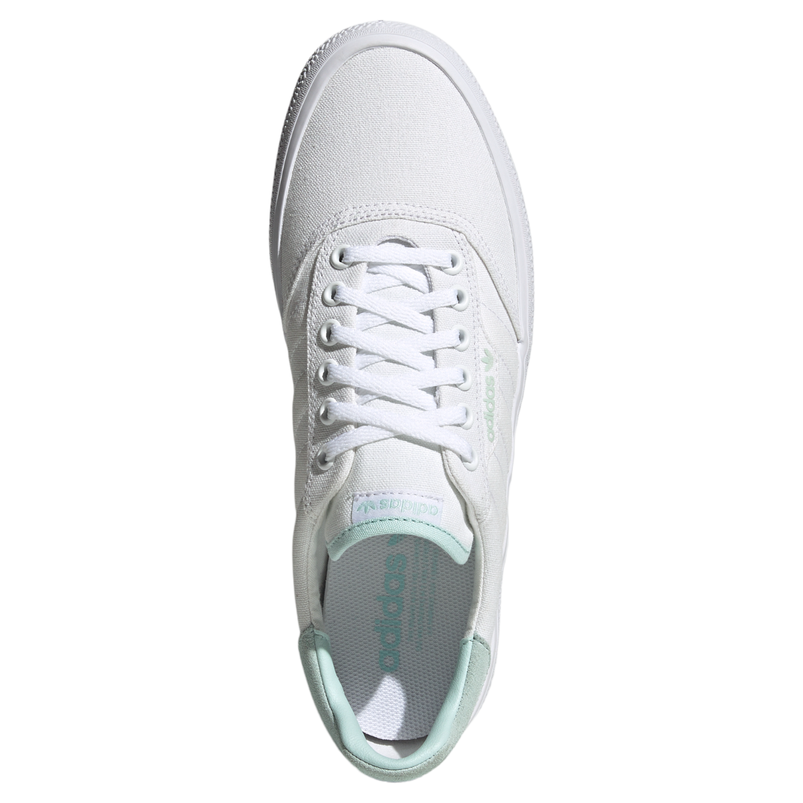 adidas Originals Unisex 3MC Skateboarding Shoes - White/Halo Mint - ViaductClothing - -