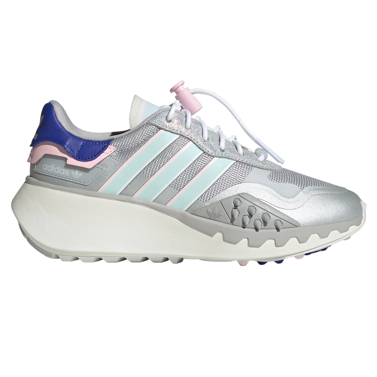 adidas Originals Womens Choigo Platform Trainers - Silver Metallic / Halo Mint - ViaductClothing - -
