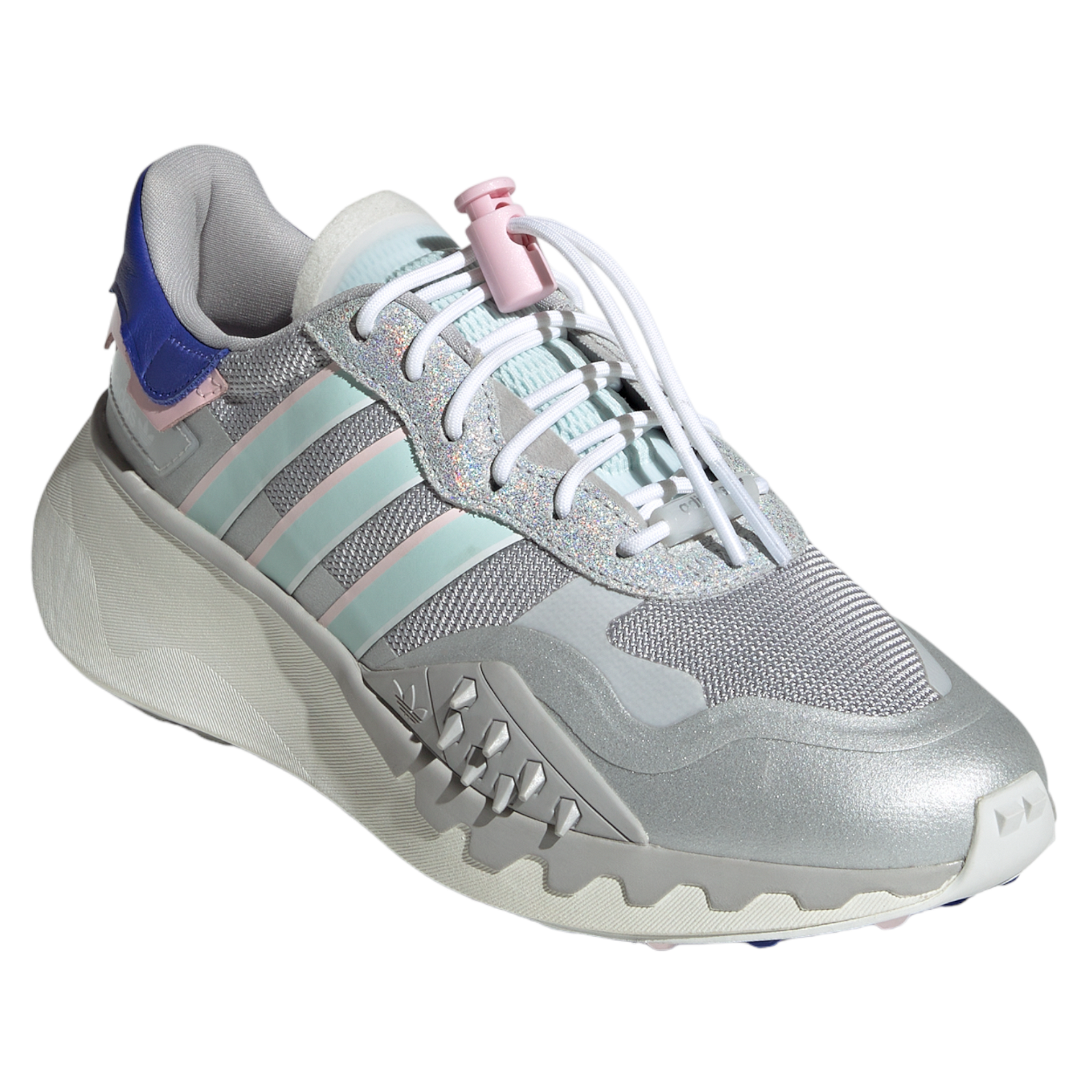 adidas Originals Womens Choigo Platform Trainers - Silver Metallic / Halo Mint - ViaductClothing - -