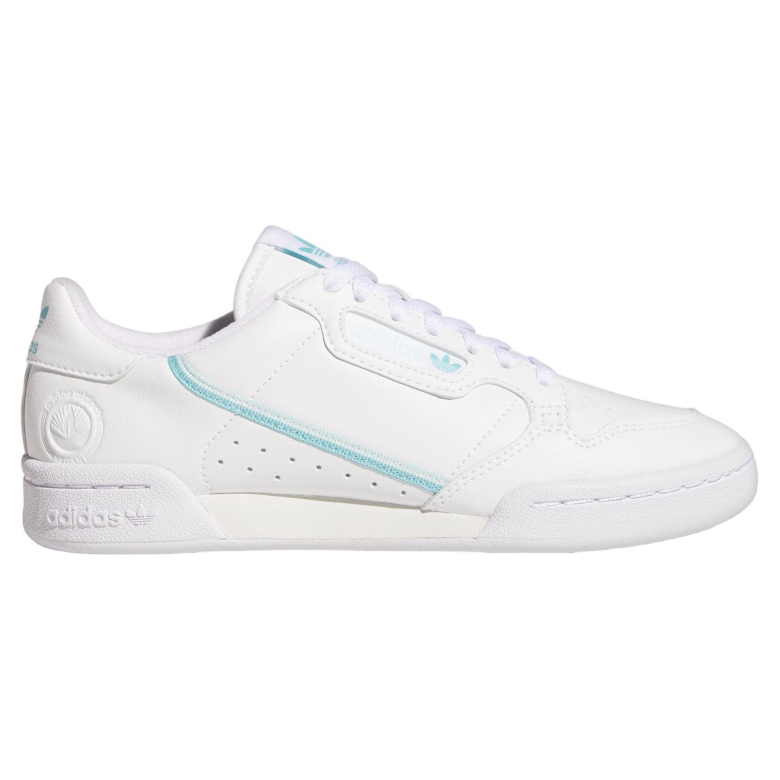 adidas Originals Womens Continental 80 Vegan Trainers - White / Halo Mint - ViaductClothing - -