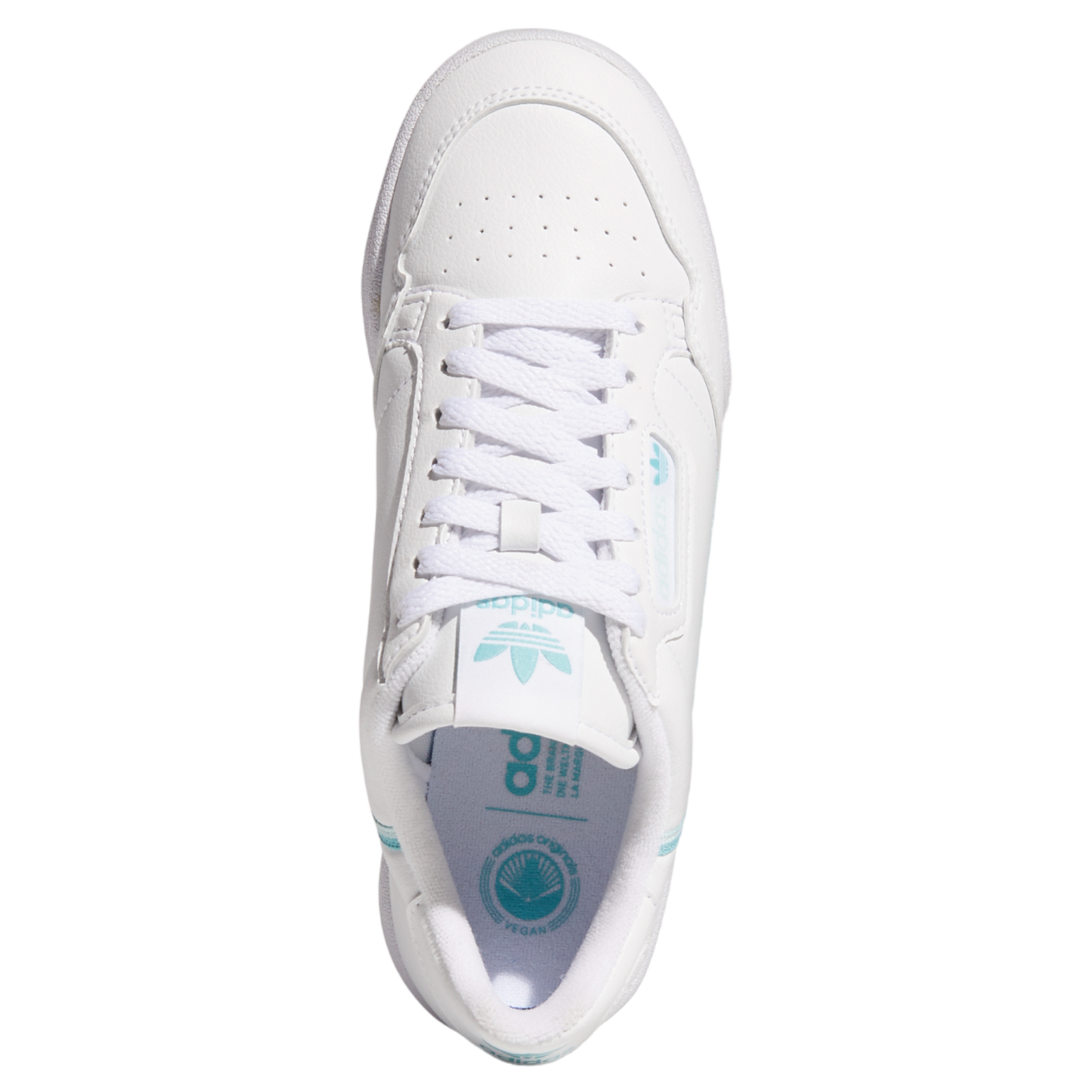 adidas Originals Womens Continental 80 Vegan Trainers - White / Halo Mint - ViaductClothing - -