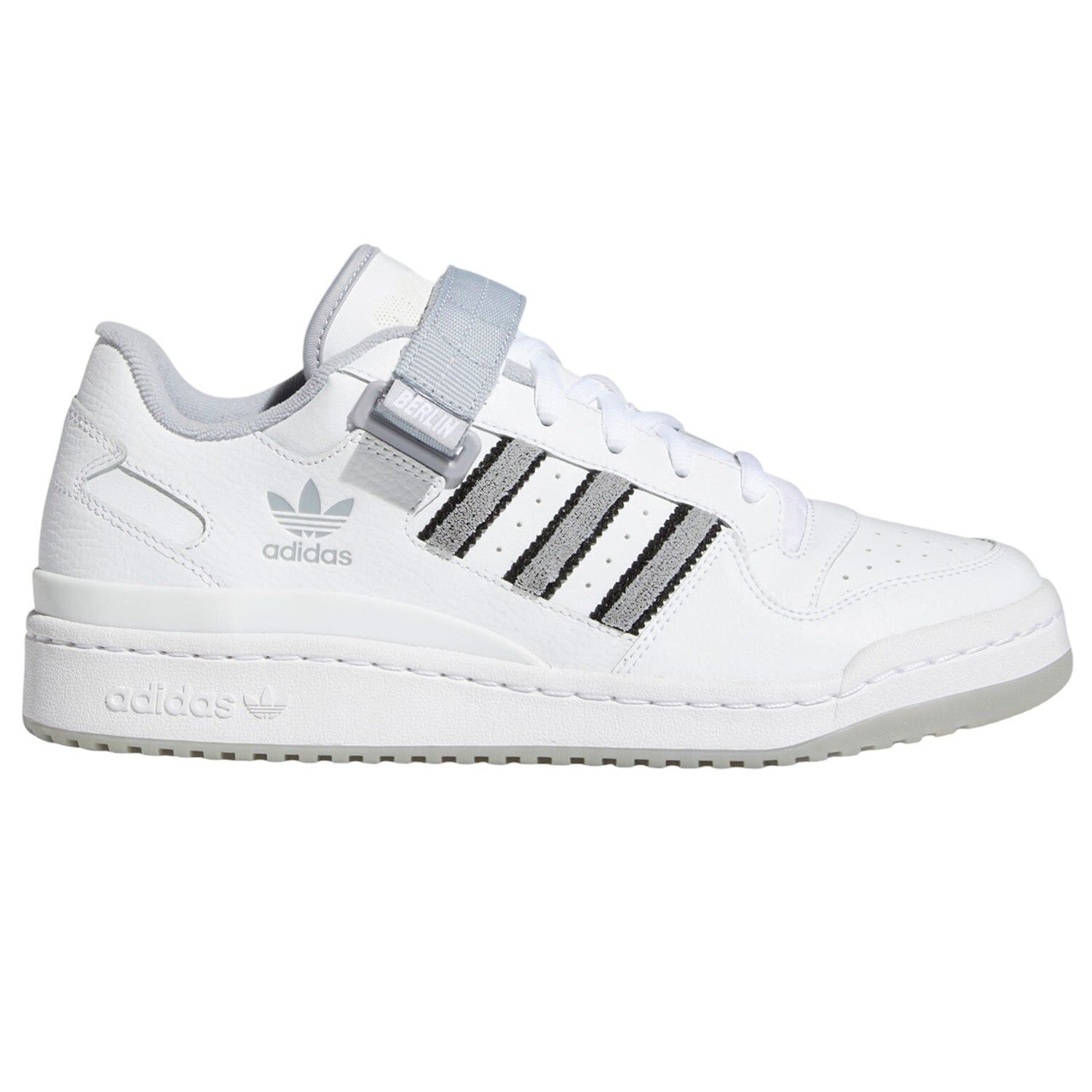 adidas Originals Unisex Forum Low Berlin Trainers - Cloud White / Halo Silver - ViaductClothing - -
