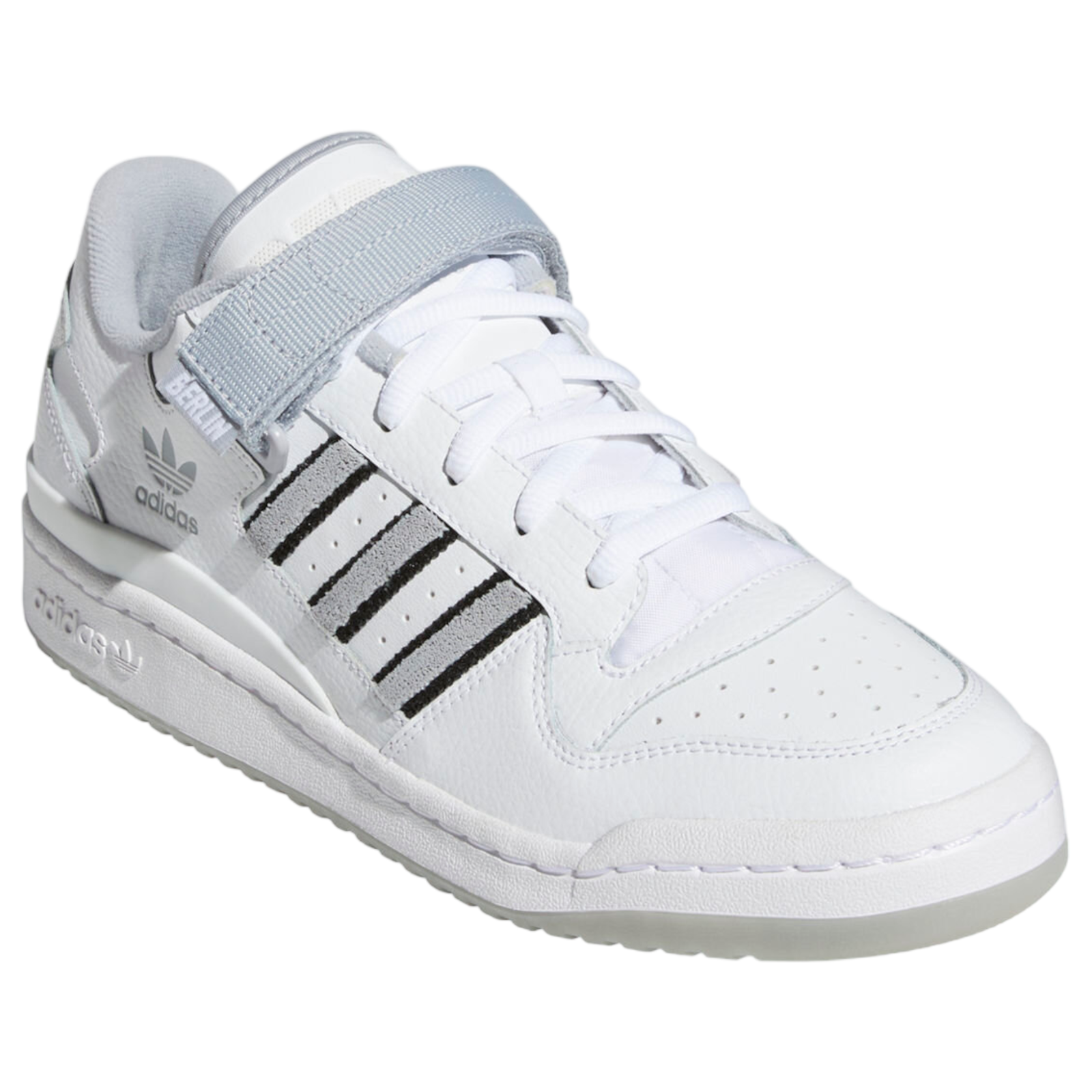 adidas Originals Unisex Forum Low Berlin Trainers - Cloud White / Halo Silver - ViaductClothing - -