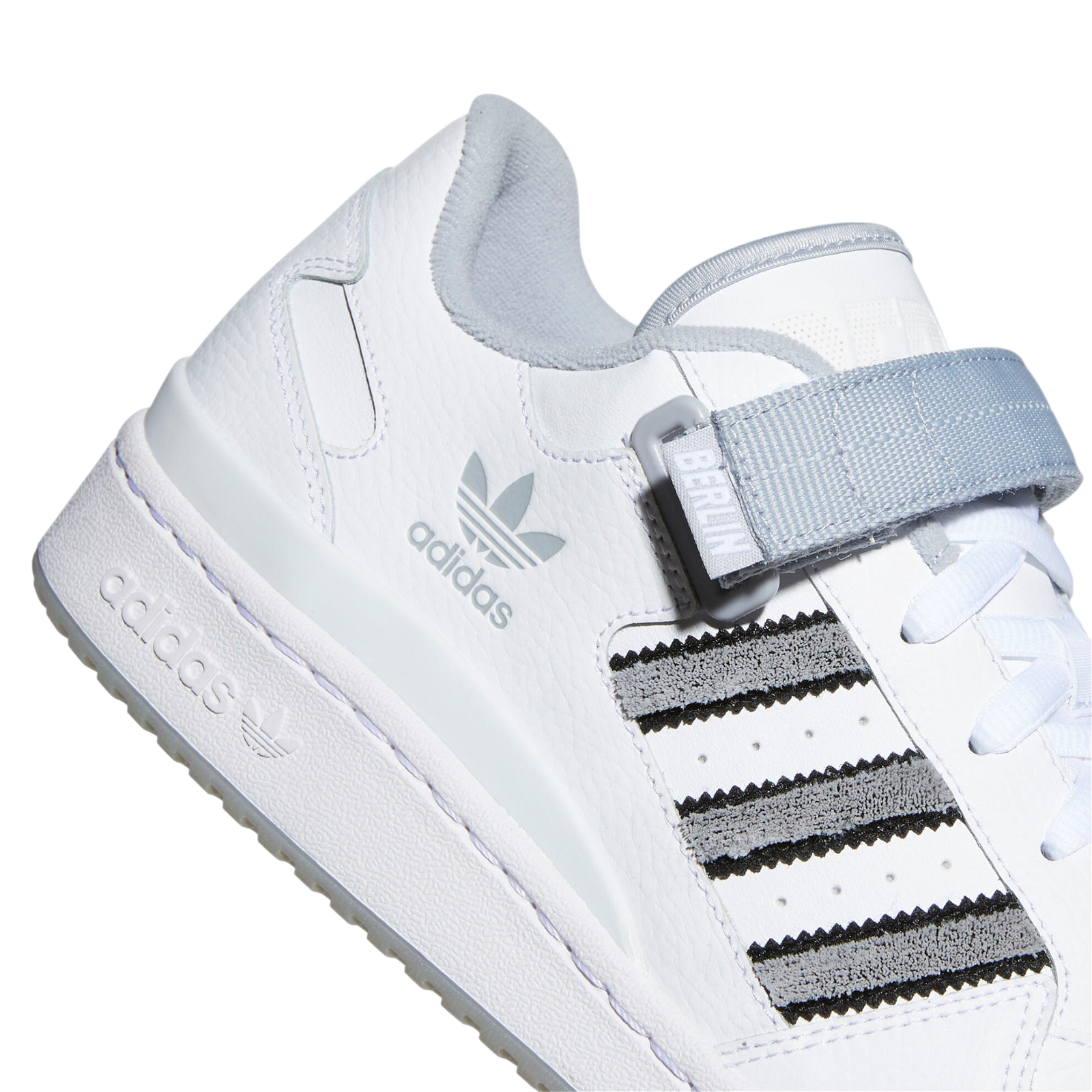 adidas Originals Unisex Forum Low Berlin Trainers - Cloud White / Halo Silver - ViaductClothing - -