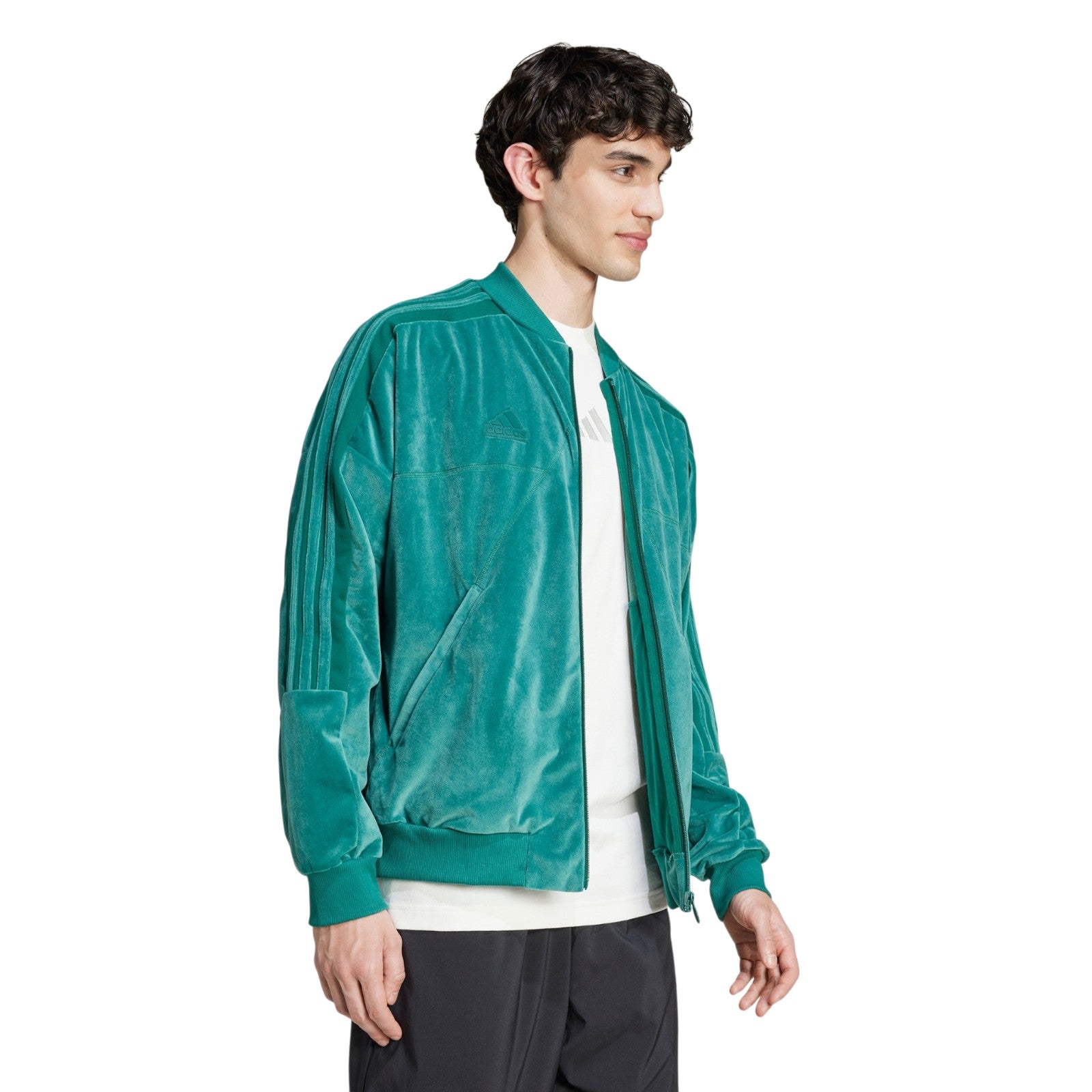 adidas Originals Men's House of Tiro Velour Bomber Jacket - Green