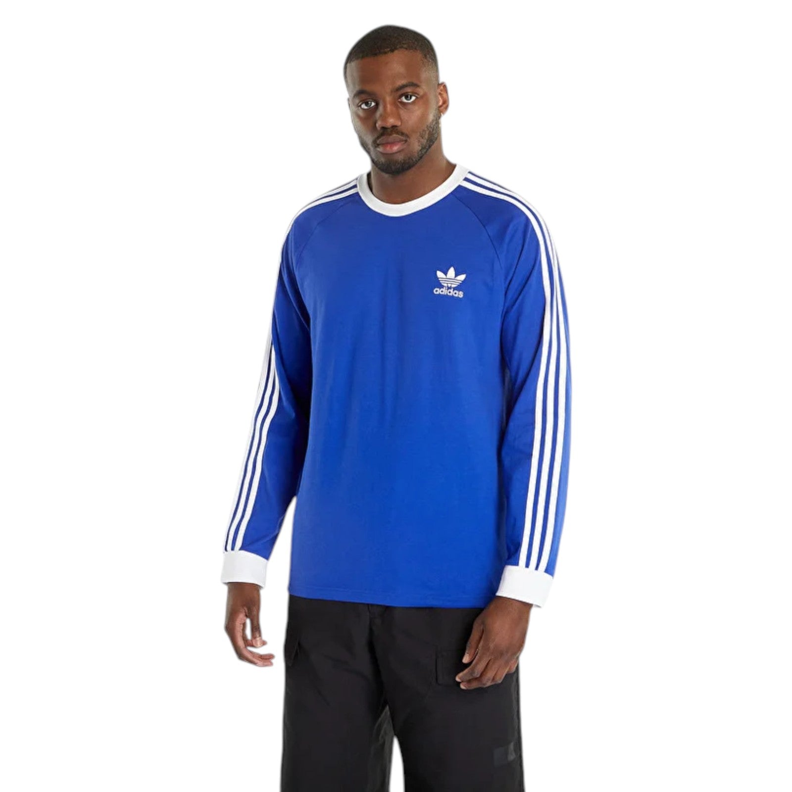 adidas Originals Men's Adicolor Classics 3-Stripes Long Sleeve Tee - Blue