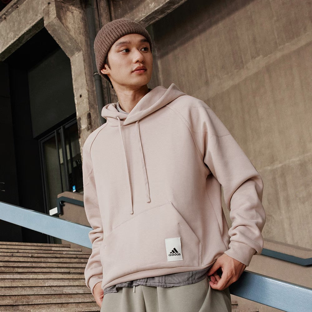adidas Lounge Fleece Pullover Hoodie - Brown