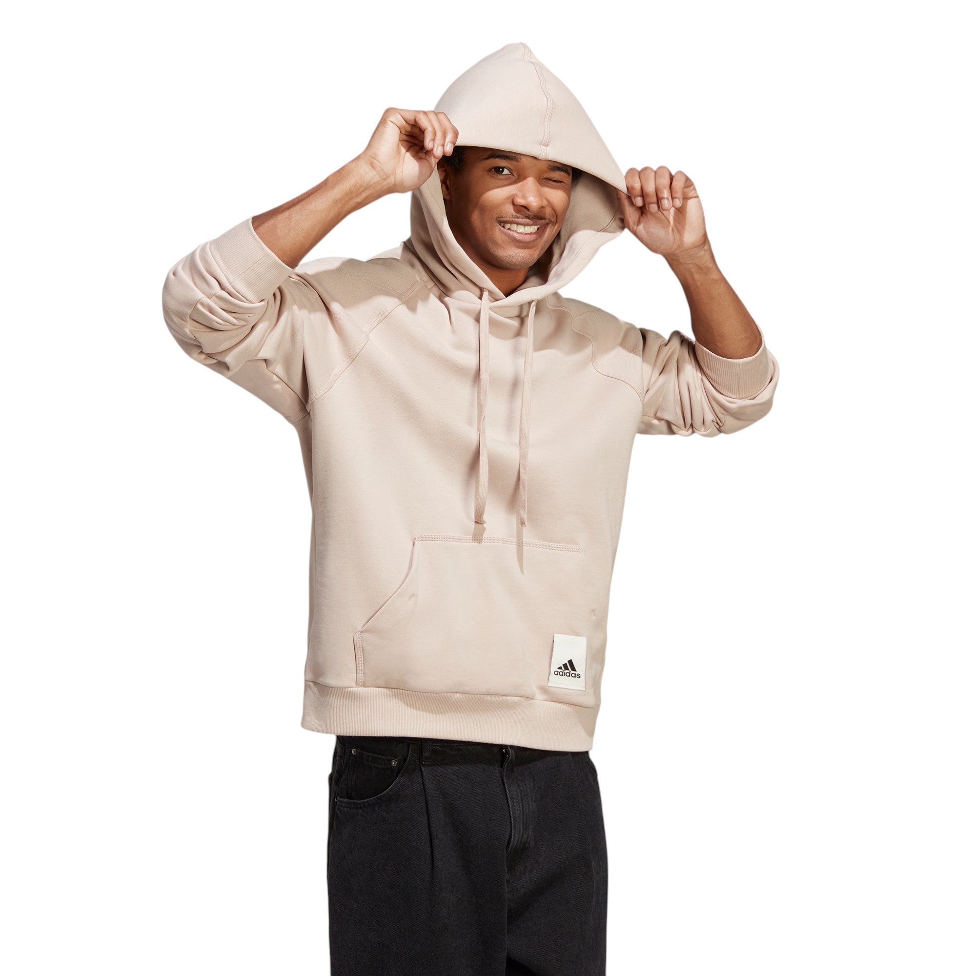 adidas Lounge Fleece Pullover Hoodie - Brown