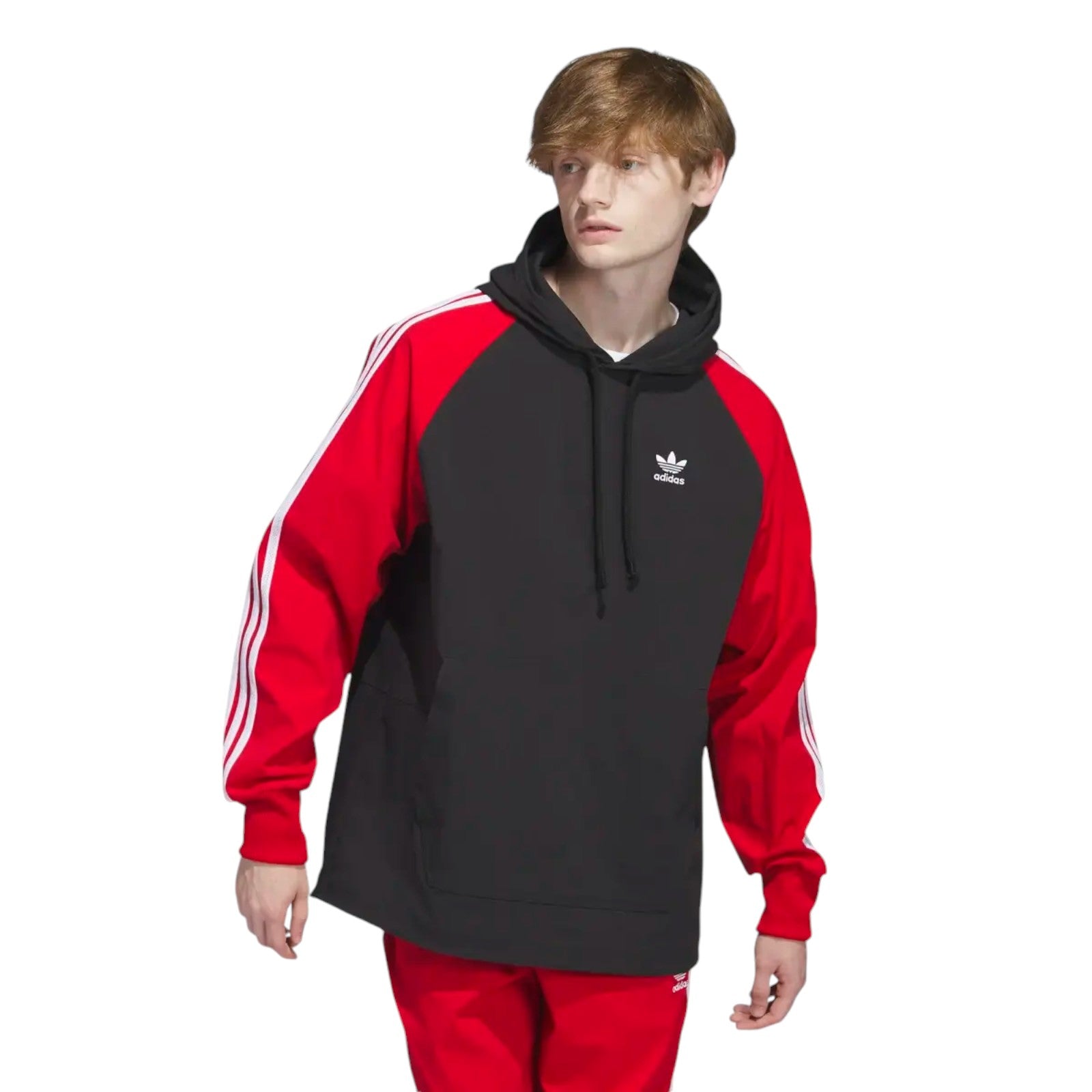 adidas Originals Superstar Hooded Windbreaker - Black / Red