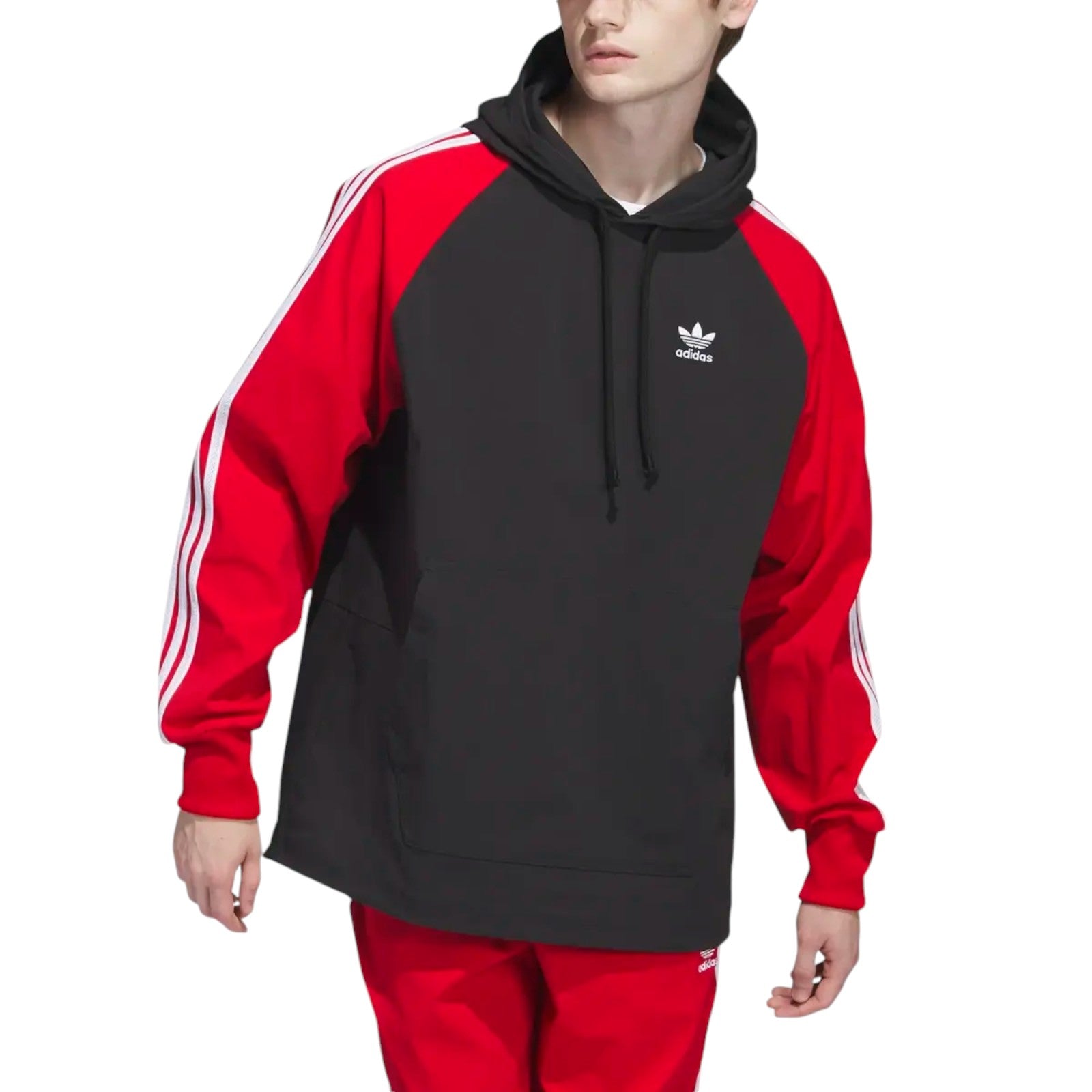 adidas gazelle silver green womens adidas Originals Superstar Hooded Windbreaker - Black / Red