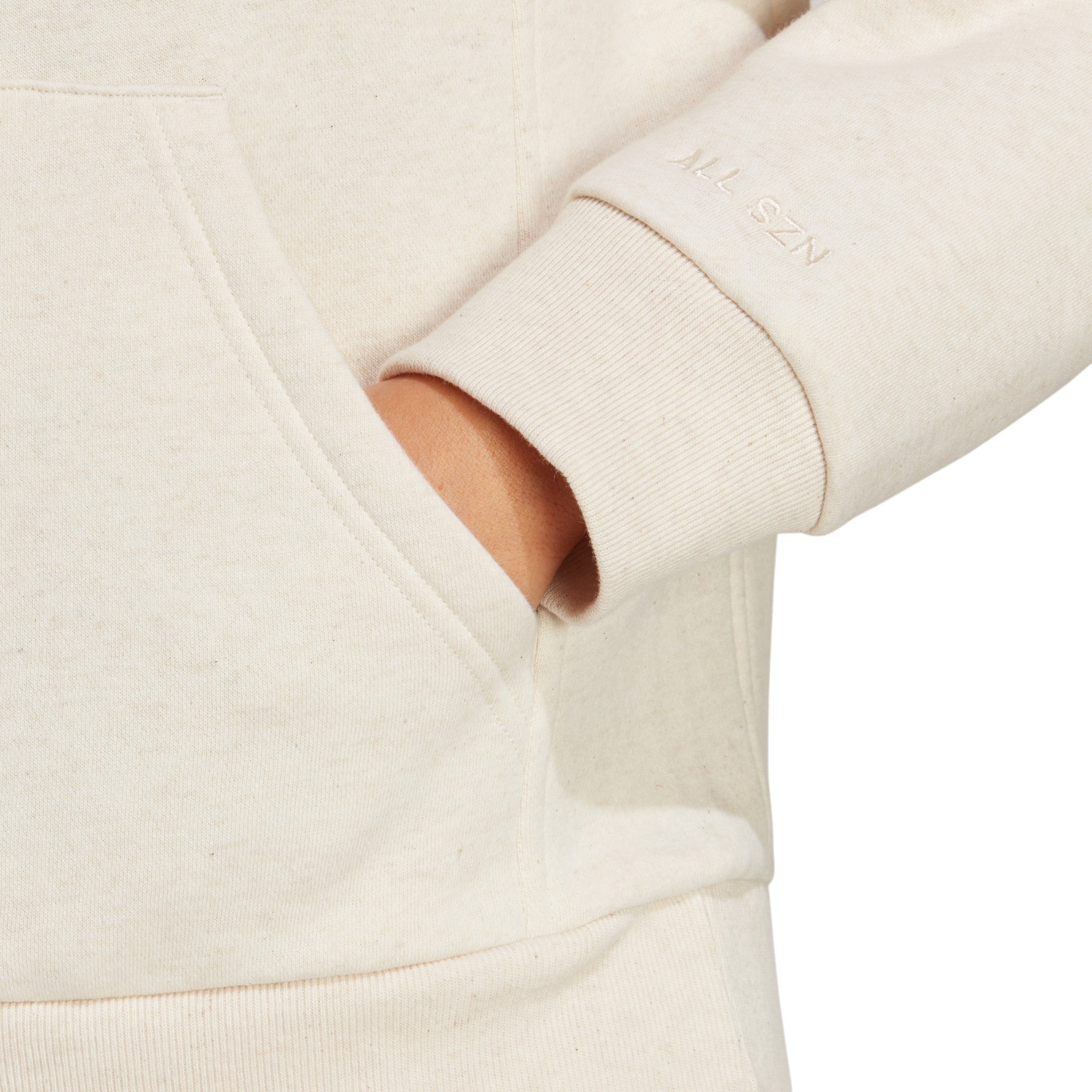 adidas Womens ALL SZN Fleece Full-Zip Hoodie - White
