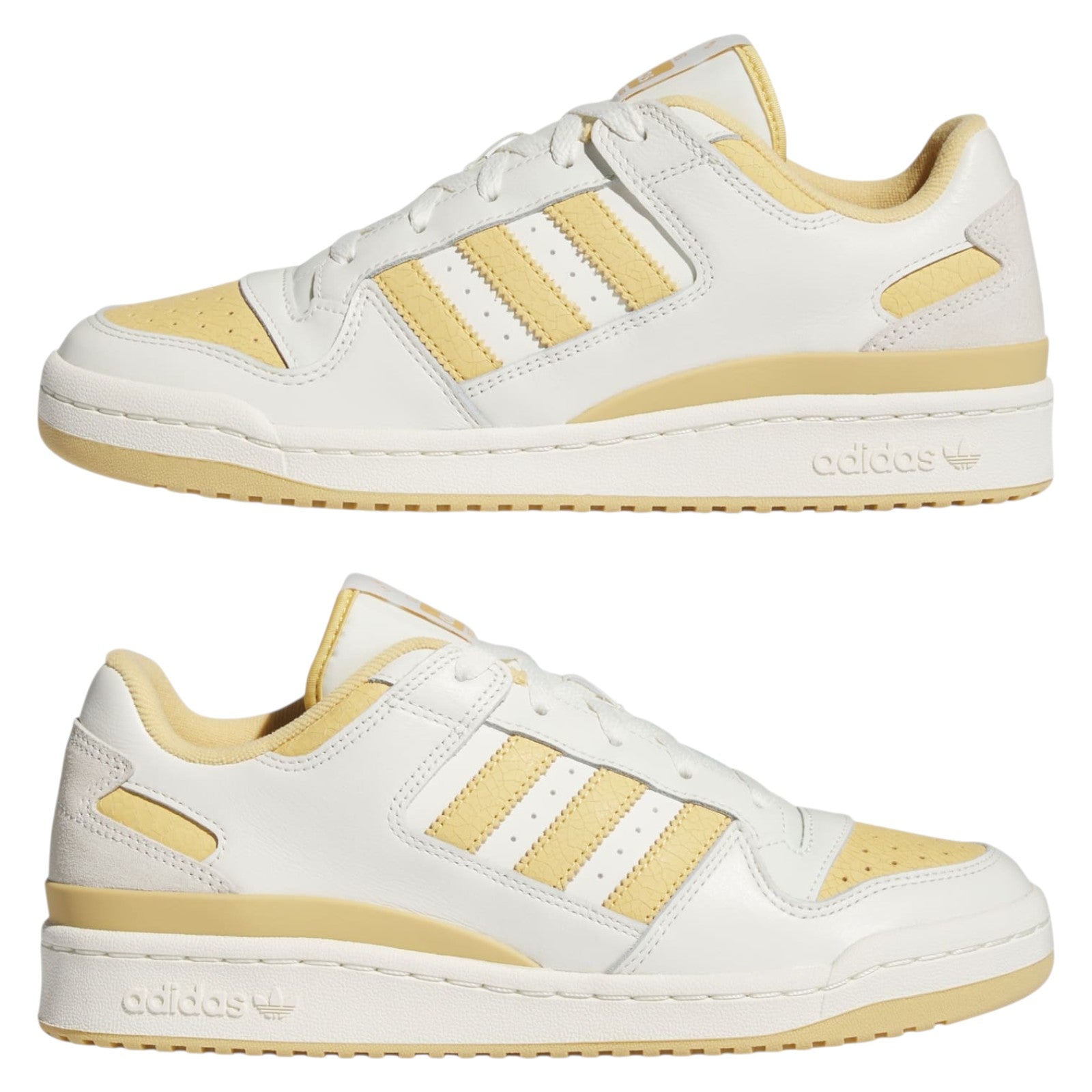 adidas Originals Men's Forum Low CL Trainers - Ivory / Yellow