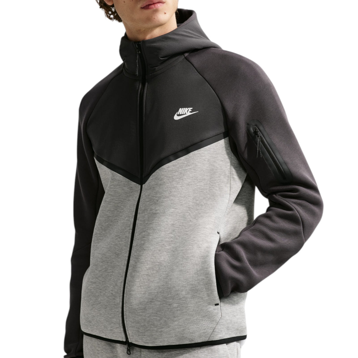 Nike Tech Men's Fleece Windrunner Full-Zip Jacket - Grey