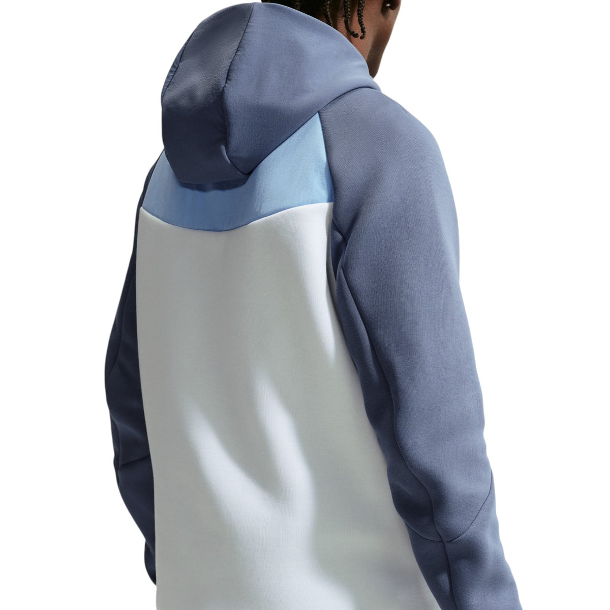 Nike Tech Men's Fleece Windrunner Full-Zip Jacket - White / Blue