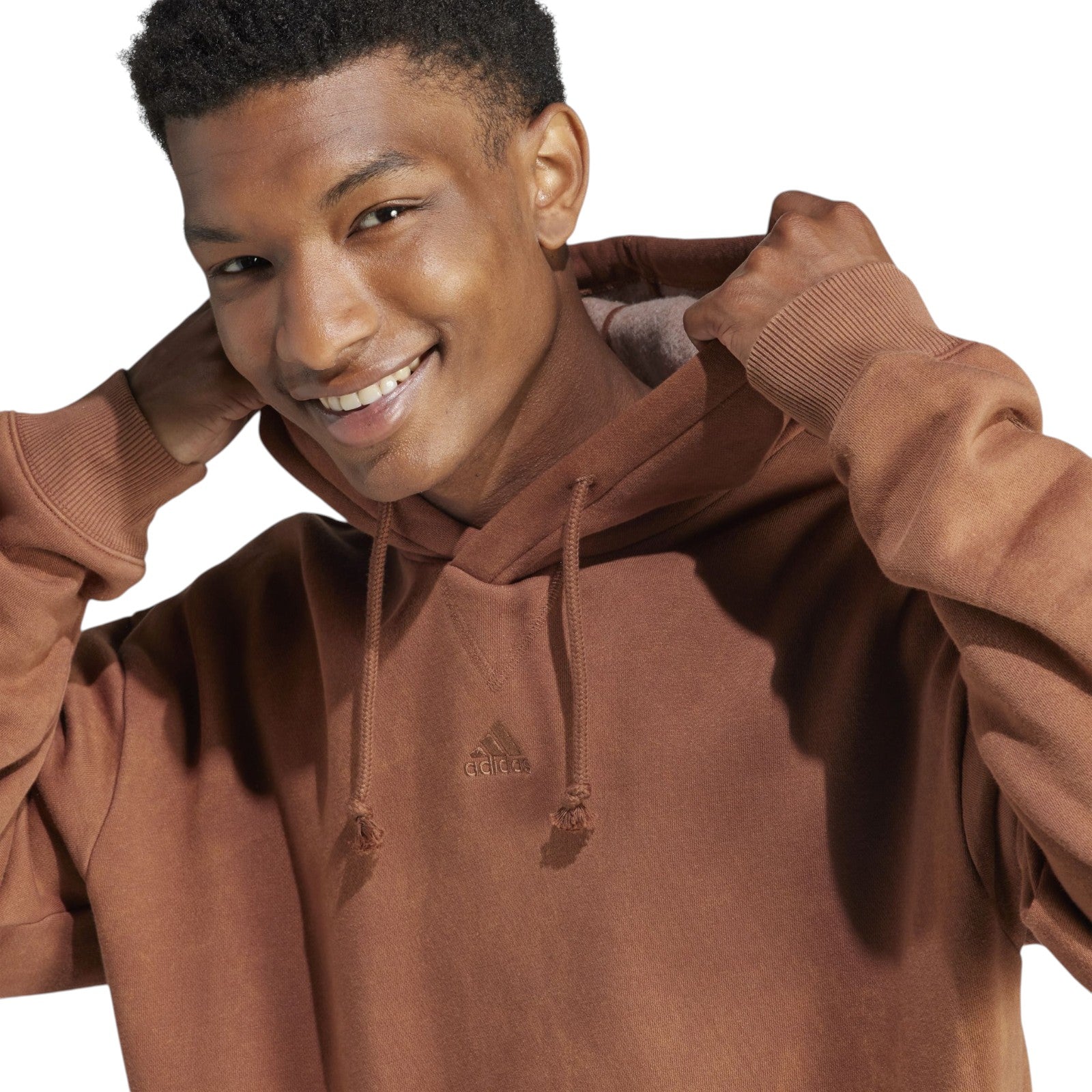 adidas ALL SZN Garment-Wash Hoodie - Brown