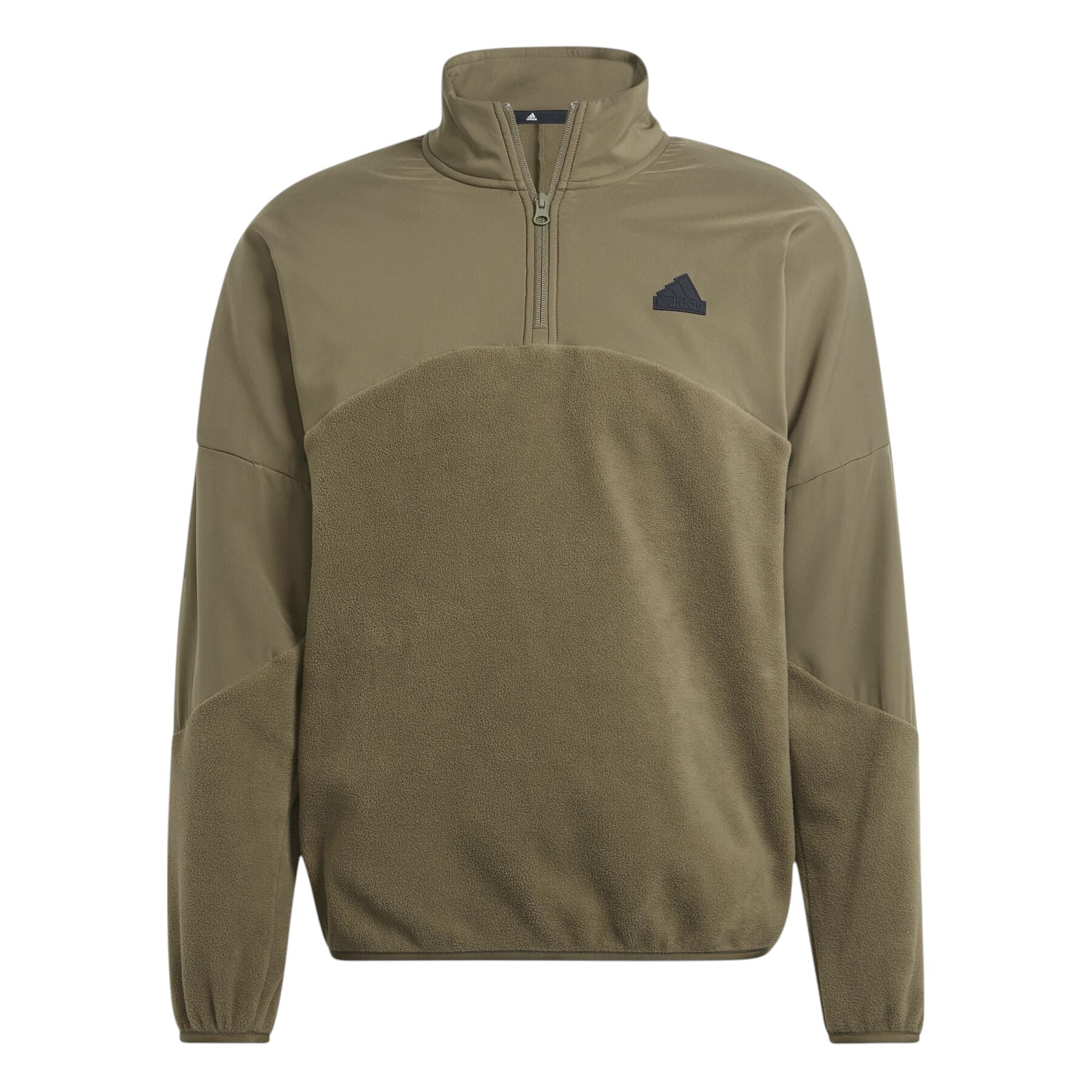 adidas Future Icons 3-Stripes Quarter Zip Fleece - Green