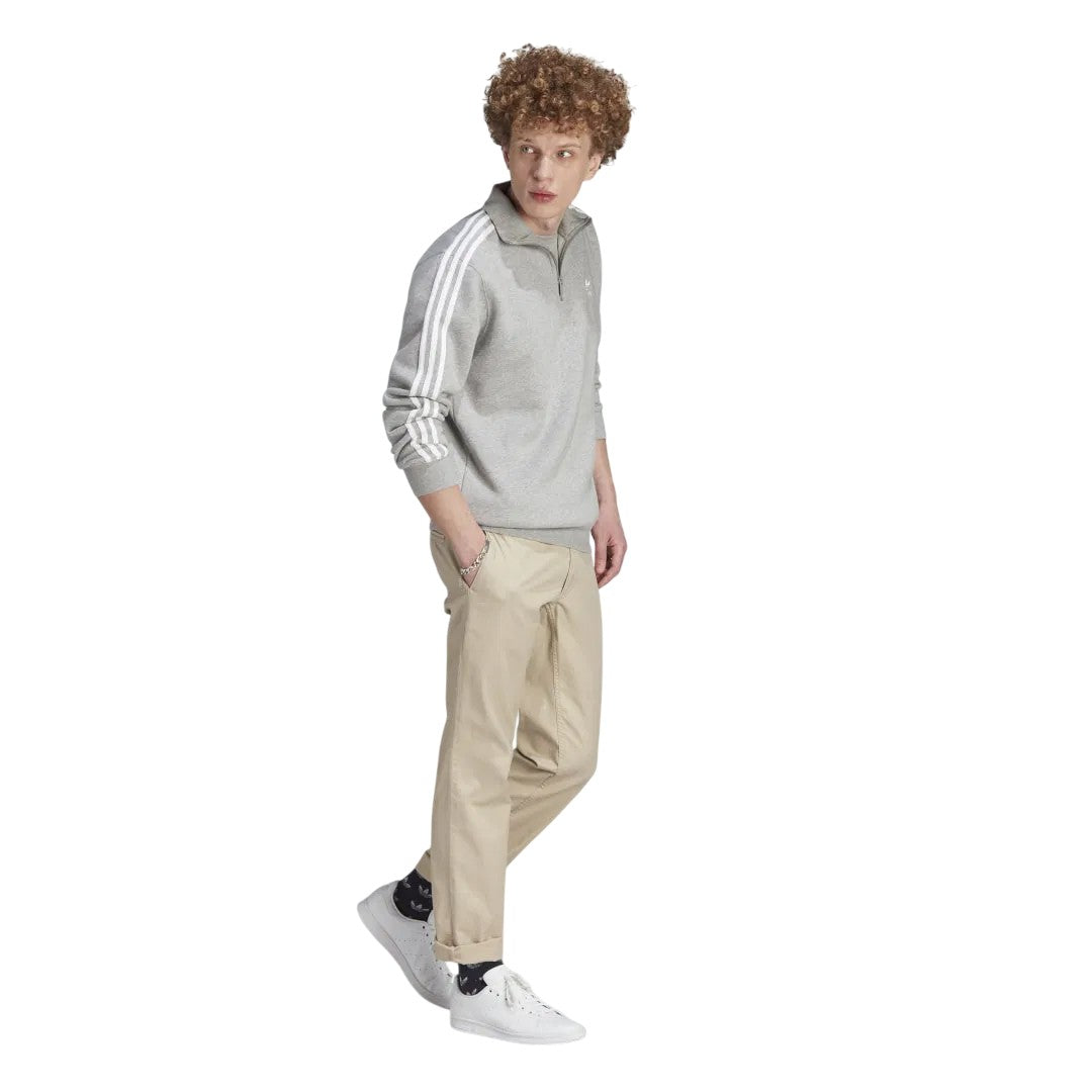 adidas Originals Men's Adicolor Classics 3-Stripes Half-Zip Sweatshirt - Grey