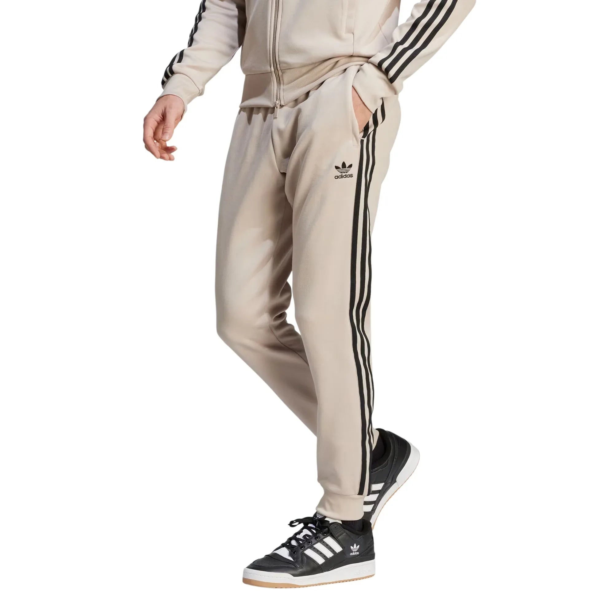 adidas Originals Superstar Track Pants - Wonder Beige / Black - ViaductClothing