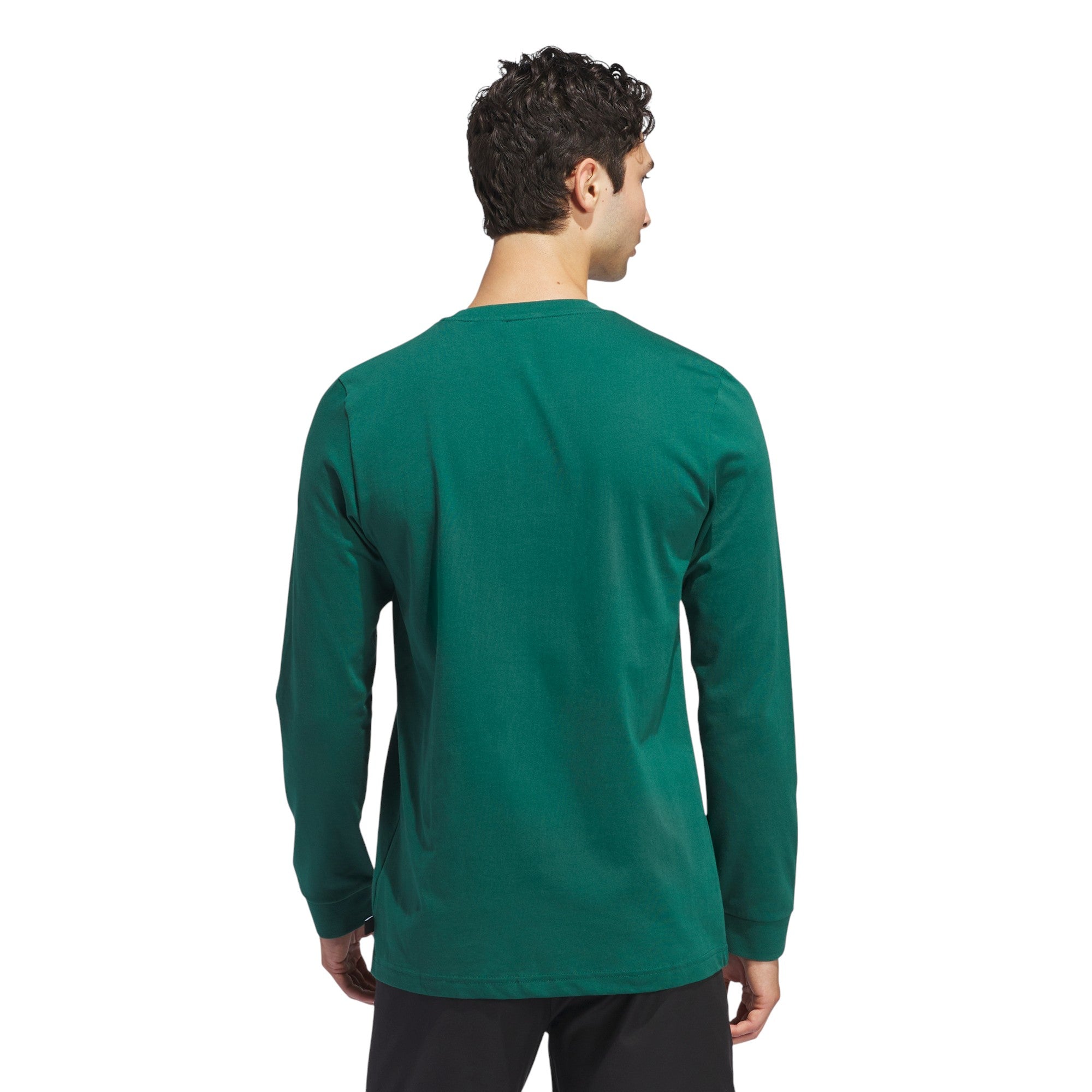adidas Go-To Crest Graphic Long Sleeve Tee - Collegiate Green