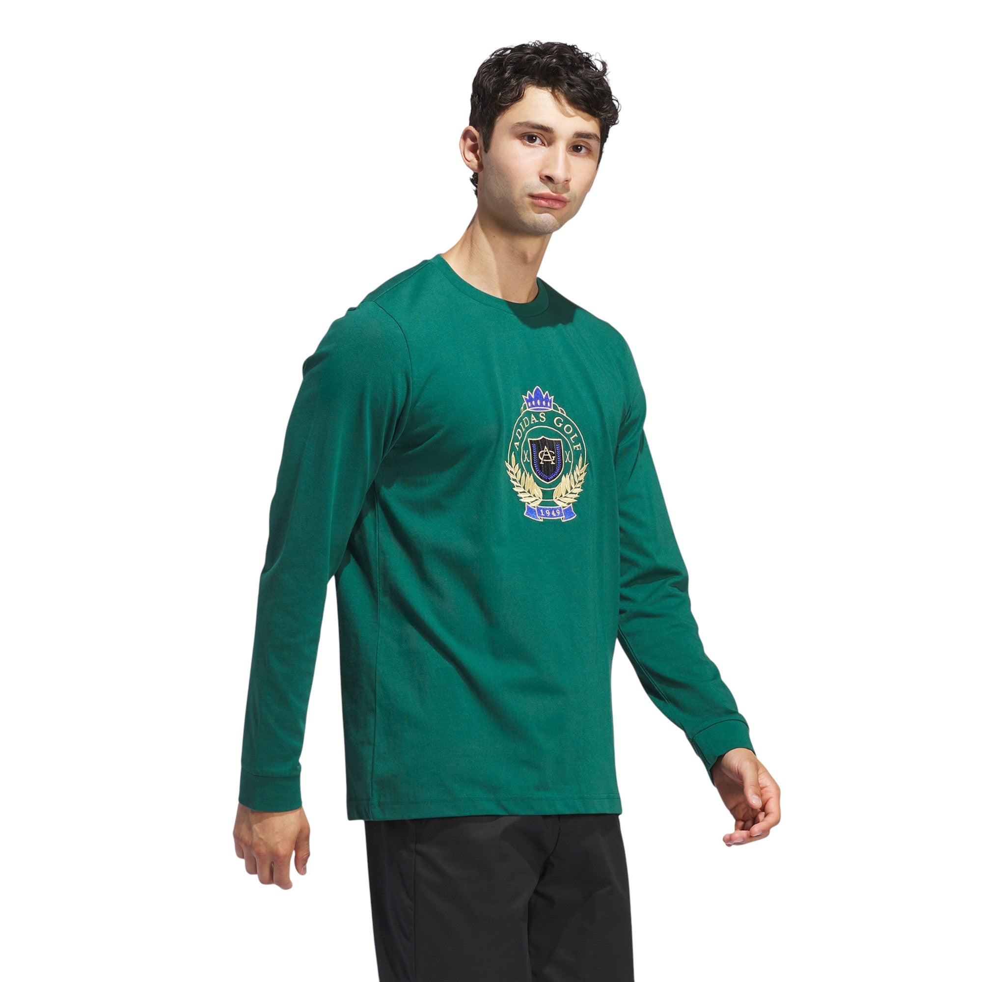 adidas Go-To Crest Graphic Long Sleeve Tee - Collegiate Green