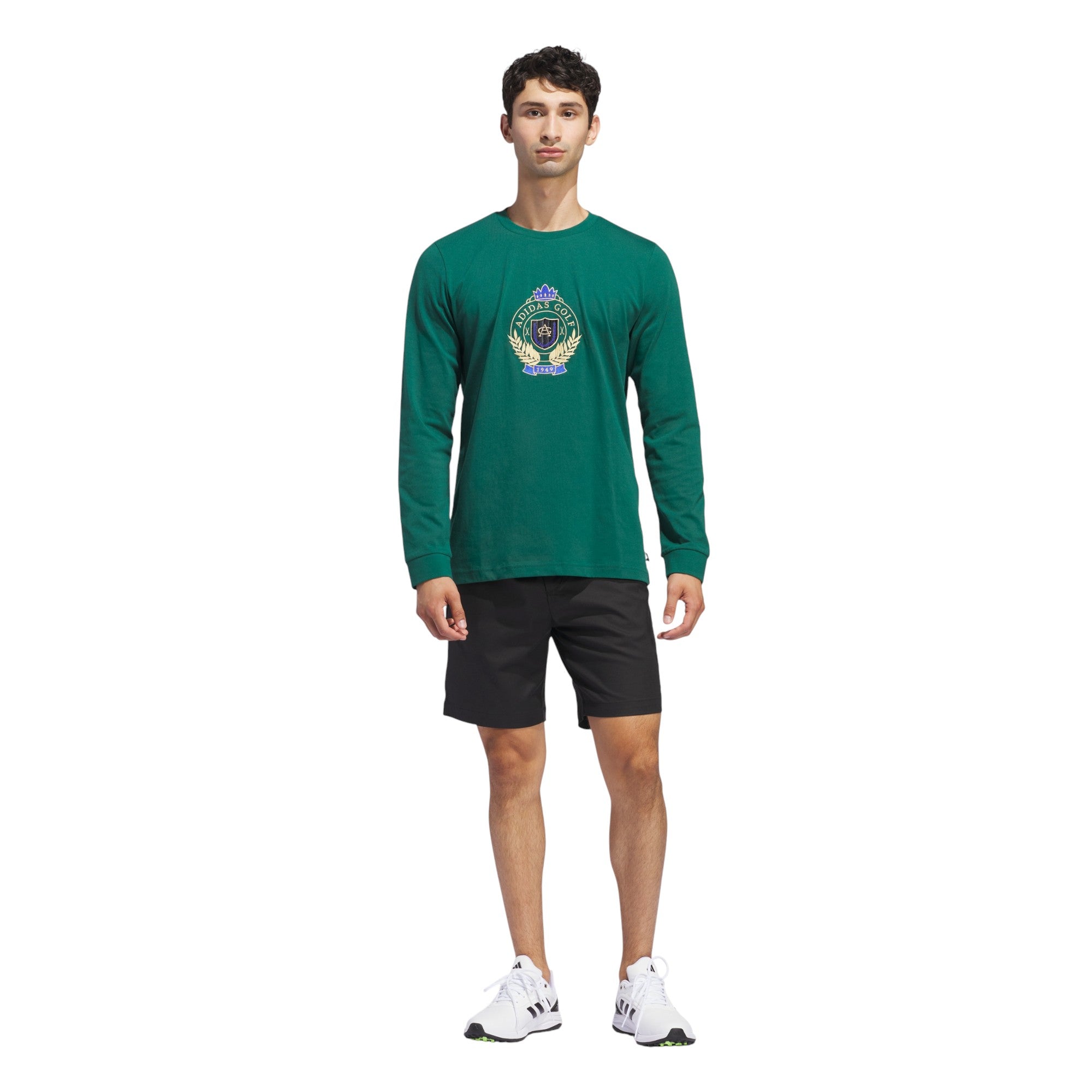 adidas Go-To Crest Graphic Long Sleeve Tee - Collegiate Green