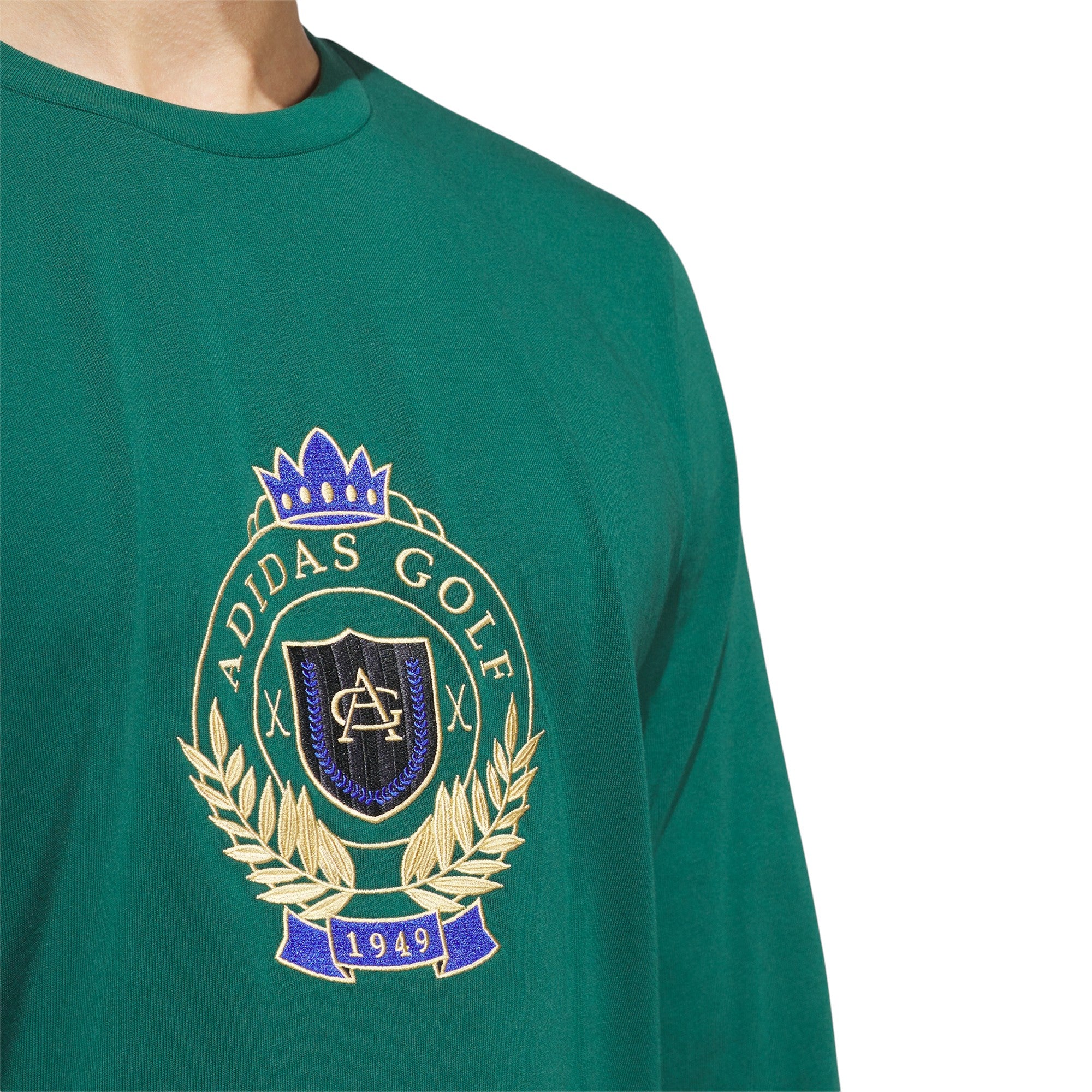 adidas Go-To Crest Graphic Long Sleeve Tee - Collegiate Green