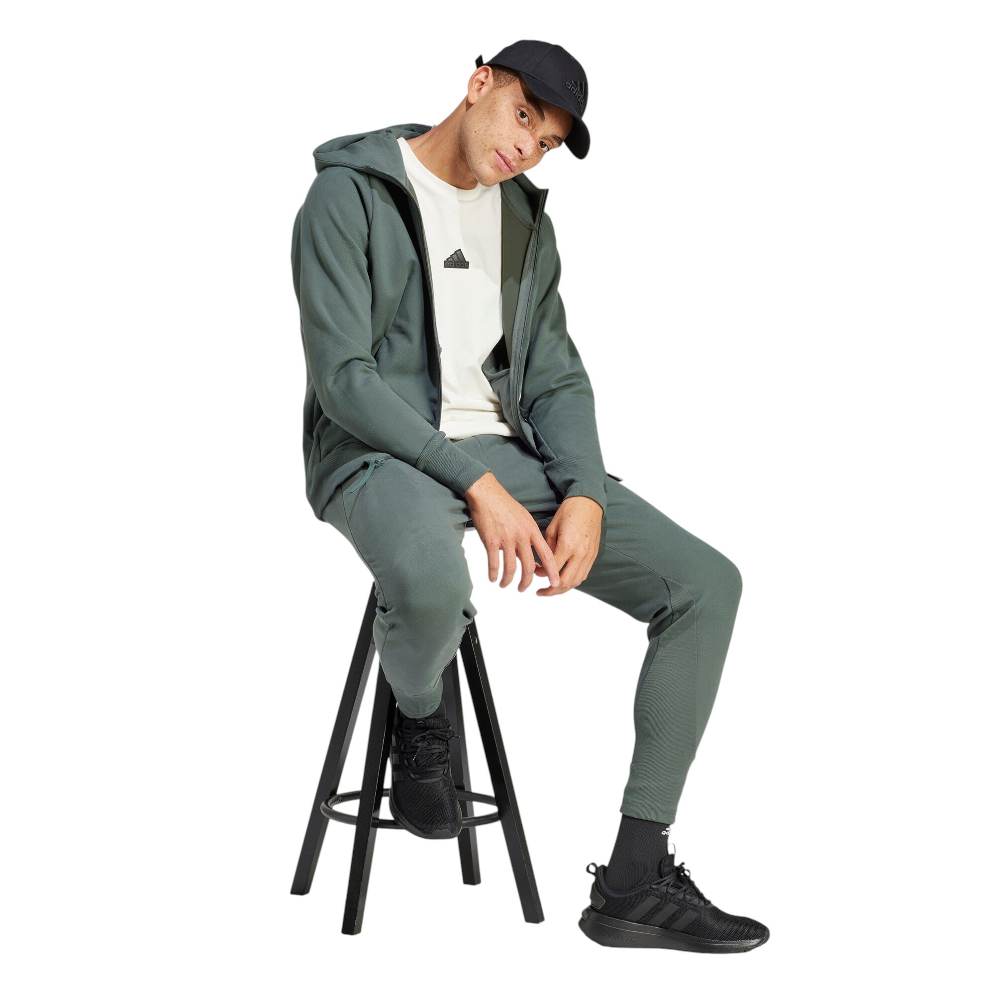 adidas ZNE Winterized Full-Zip Hooded Track Jacket - Green