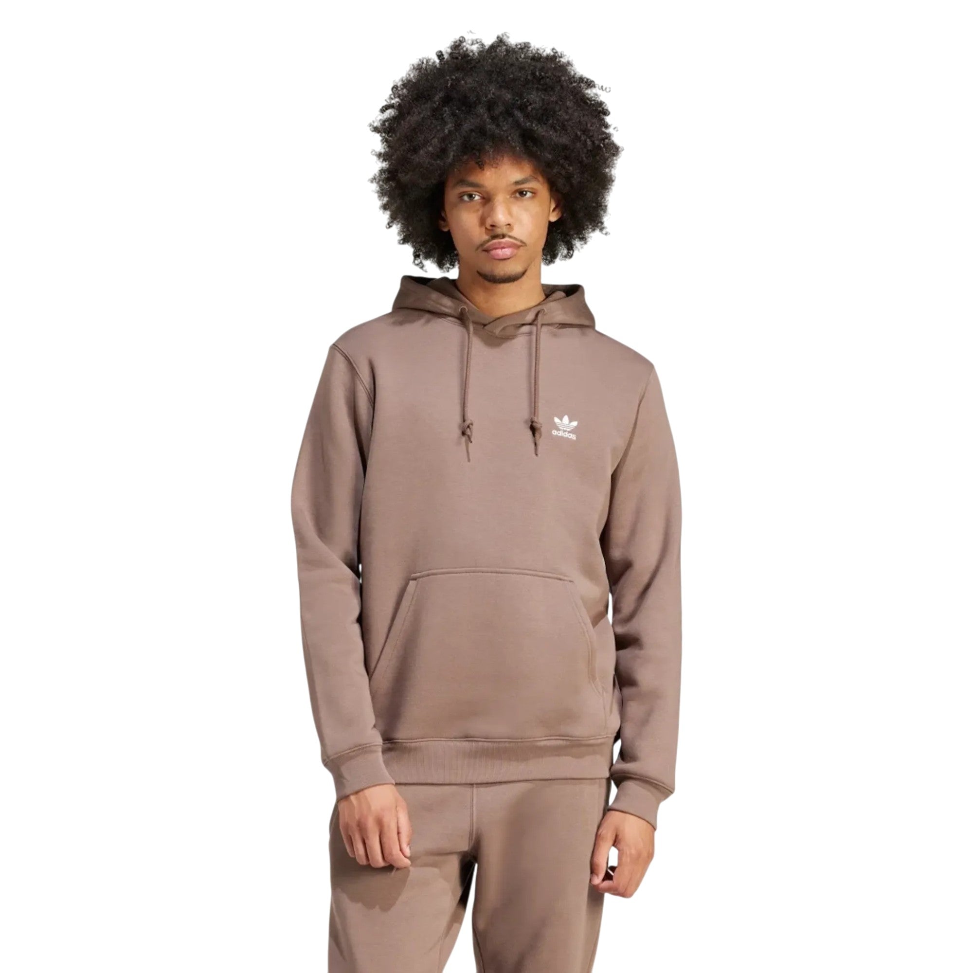 adidas Originals Men's Trefoil Essentials Hoodie - Brown