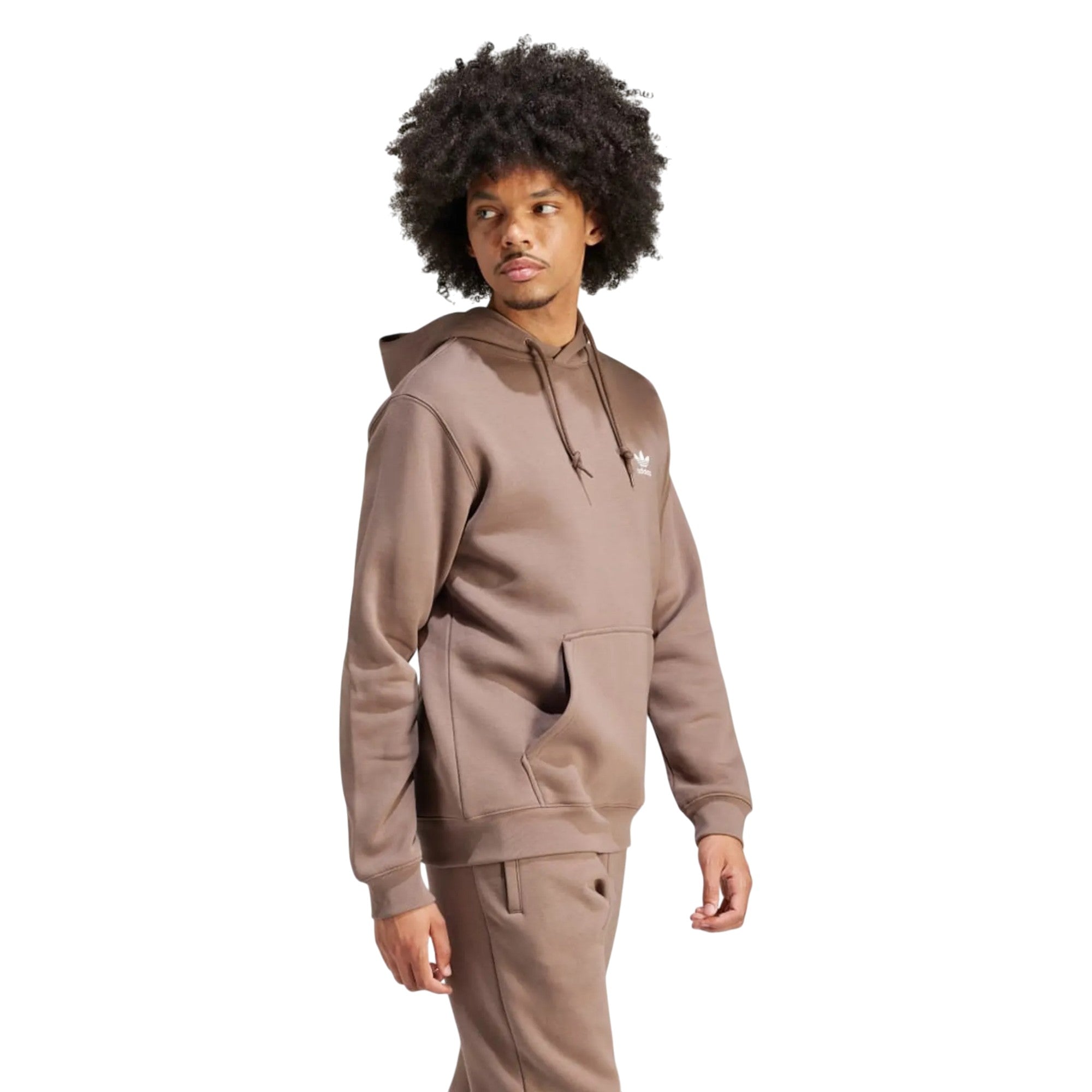 adidas Originals Men's Trefoil Essentials Hoodie - Brown