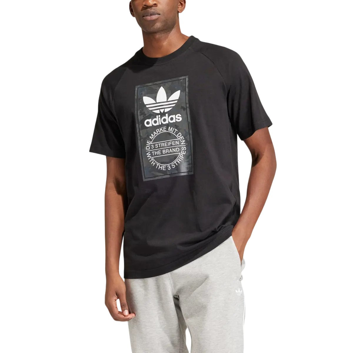 adidas Originals Men's Camo Tongue T-Shirt - Black